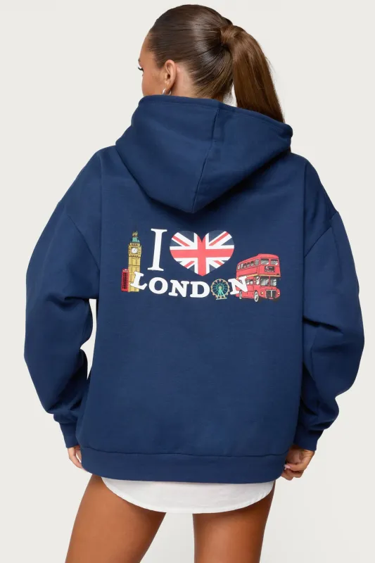 Love London Oversized Hoodie sold by Edikted