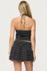 Moria Striped Halter Top sold by Edikted