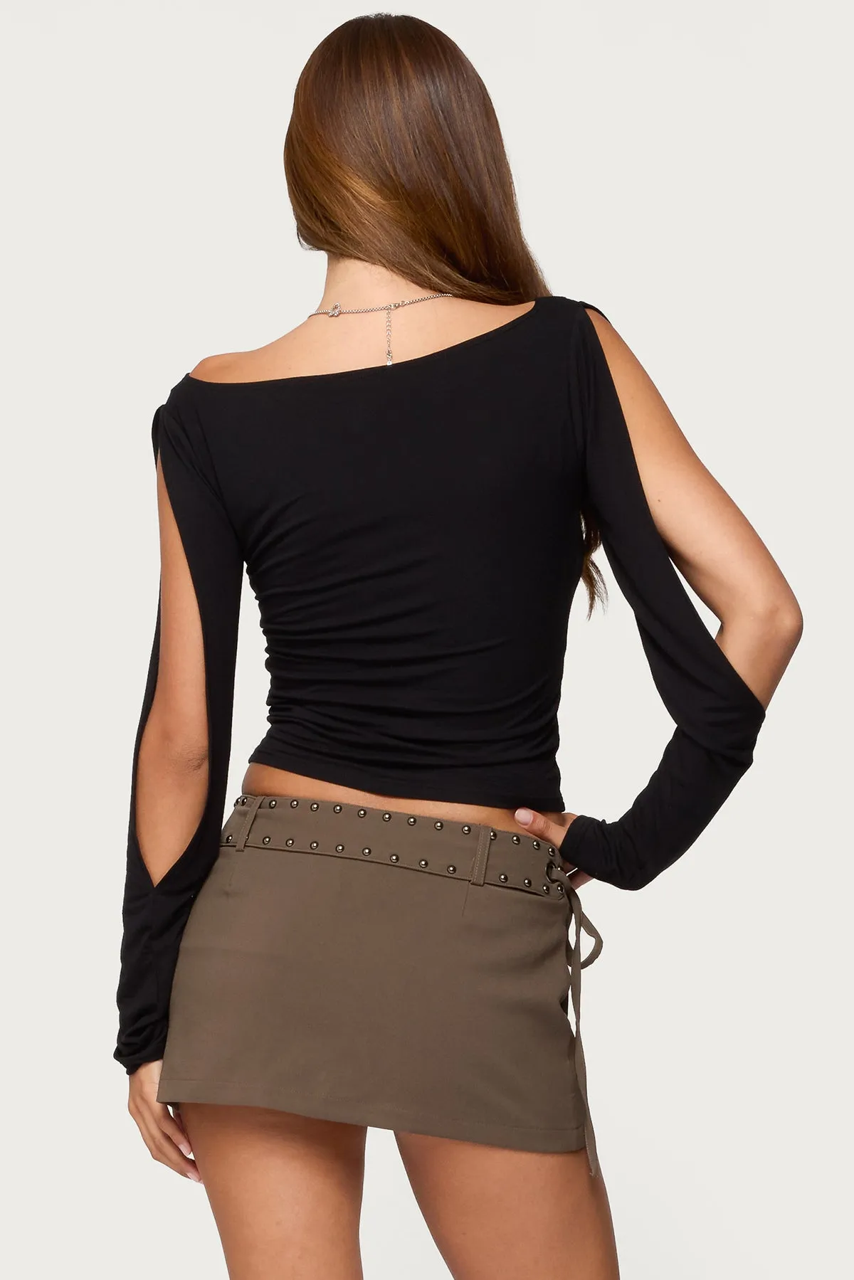 Cade Cutout Sleeves Boat Neck Top sold by Edikted product image thumbnail 4