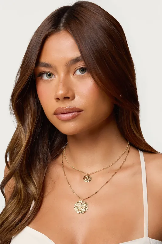 Golden Duo Layered Necklace sold by Edikted
