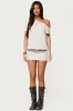 Dorie Off Shoulder Cut Out Mini Dress sold by Edikted