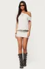 Dorie Off Shoulder Cut Out Mini Dress sold by Edikted