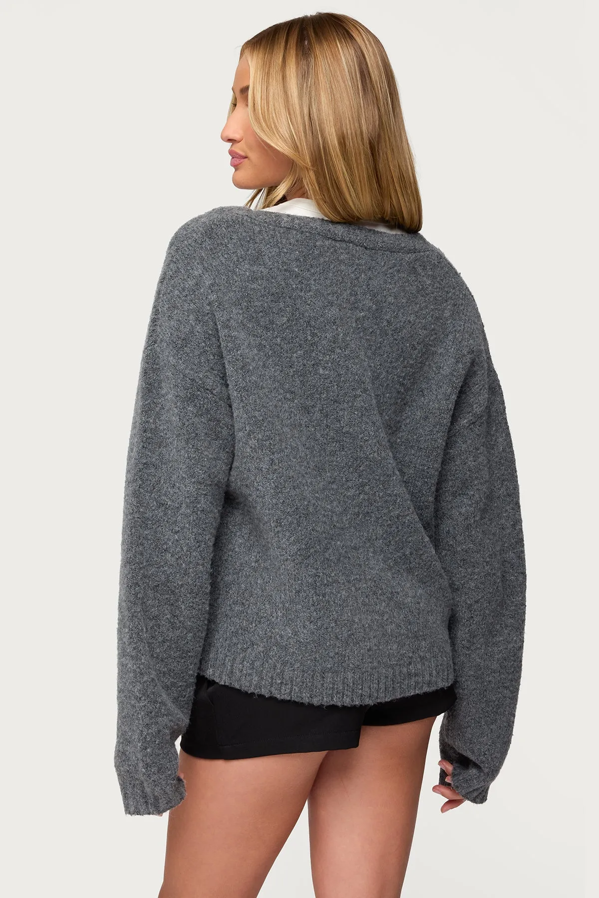 Shiraz Oversized Knit Cardigan sold by Edikted product image thumbnail 5