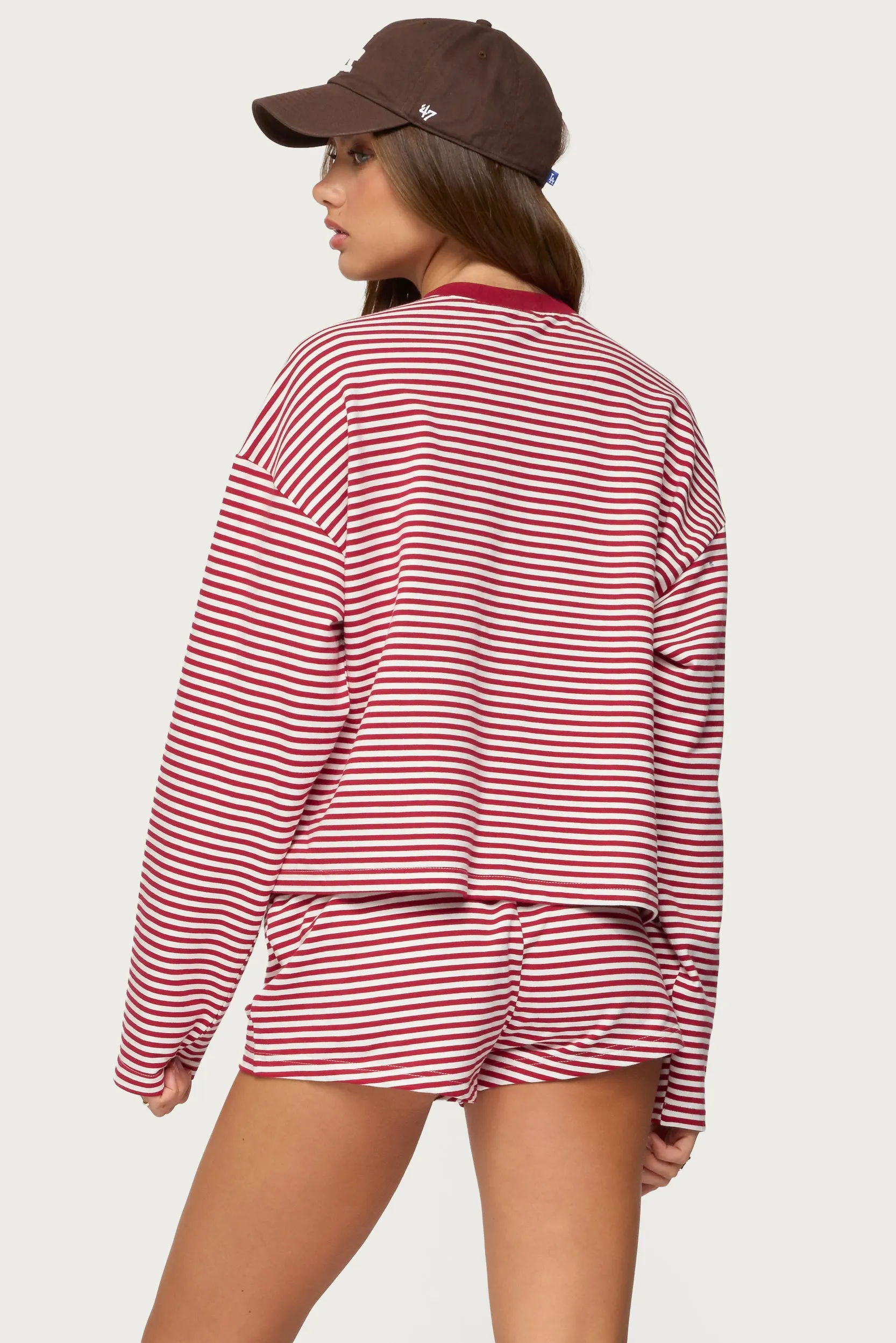 Jainee Striped Long Sleeve T Shirt sold by Edikted product image thumbnail 5