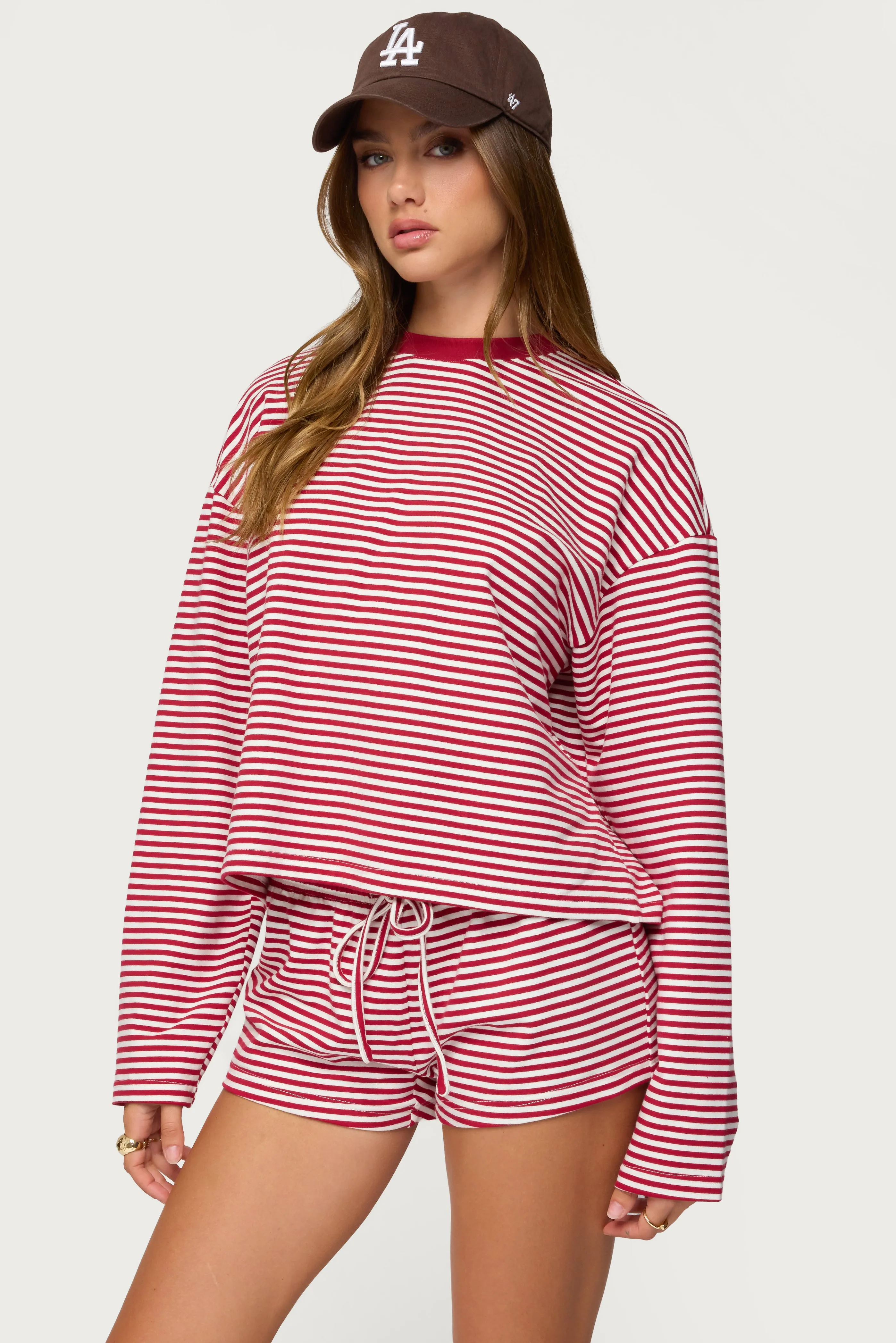 Jainee Striped Long Sleeve T Shirt sold by Edikted product image thumbnail 3