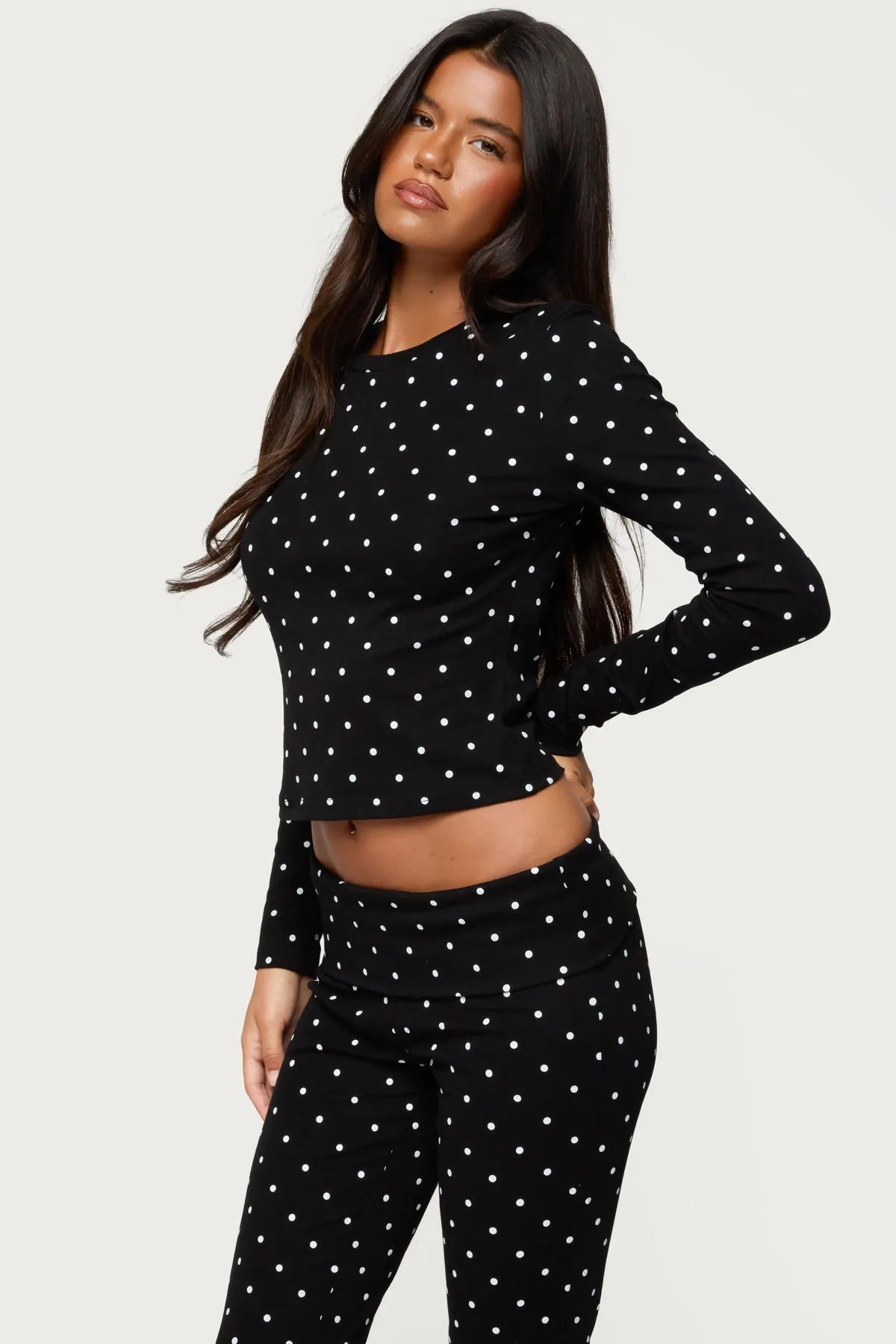 Daliya Polka Dot Long Sleeve Top sold by Edikted product image thumbnail 3