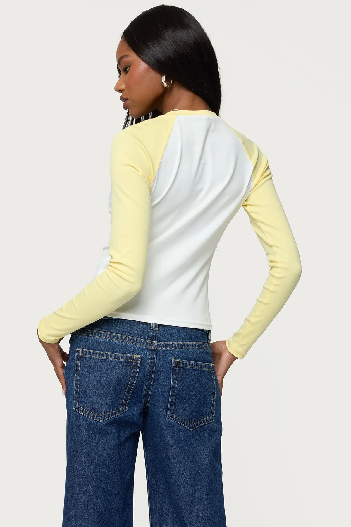 Tommi Raglan Long Sleeve T Shirt sold by Edikted product image thumbnail 5