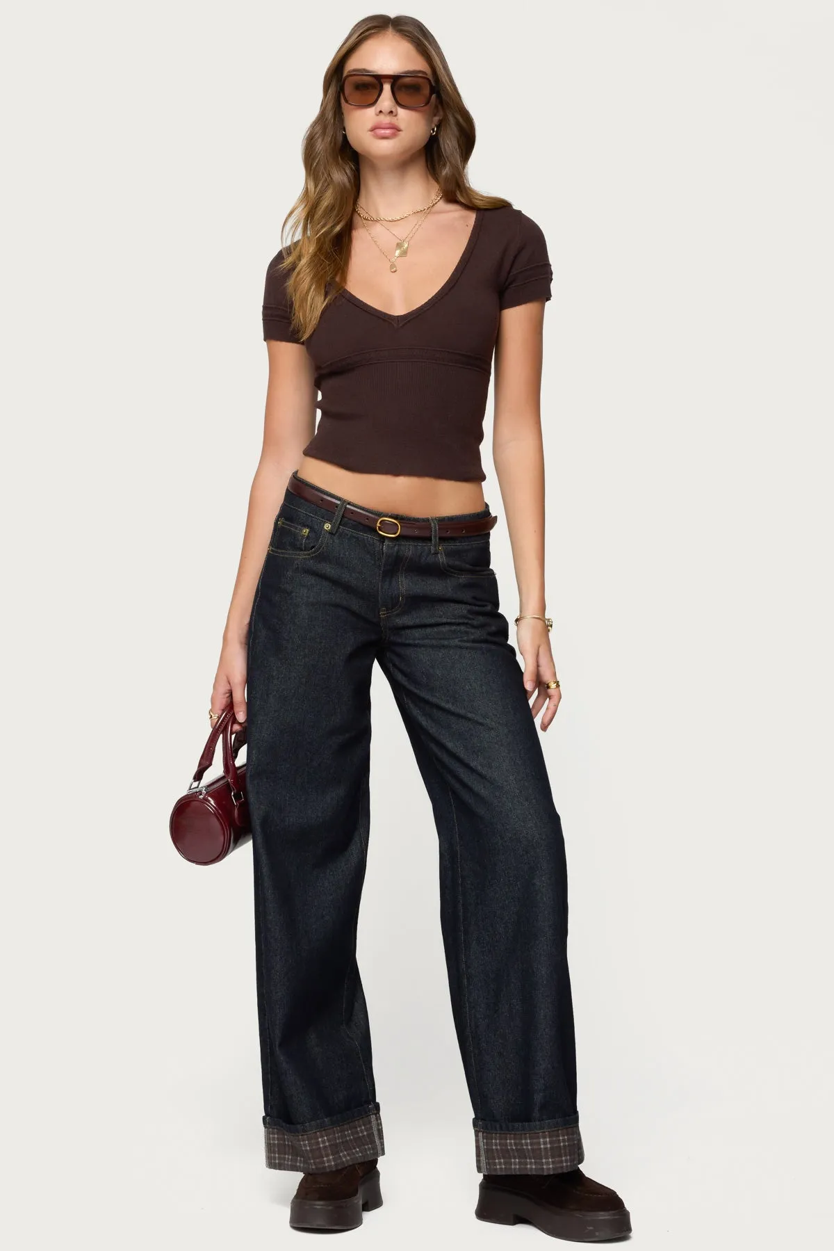 Theresa V Neck Knit Top sold by Edikted product image thumbnail 5