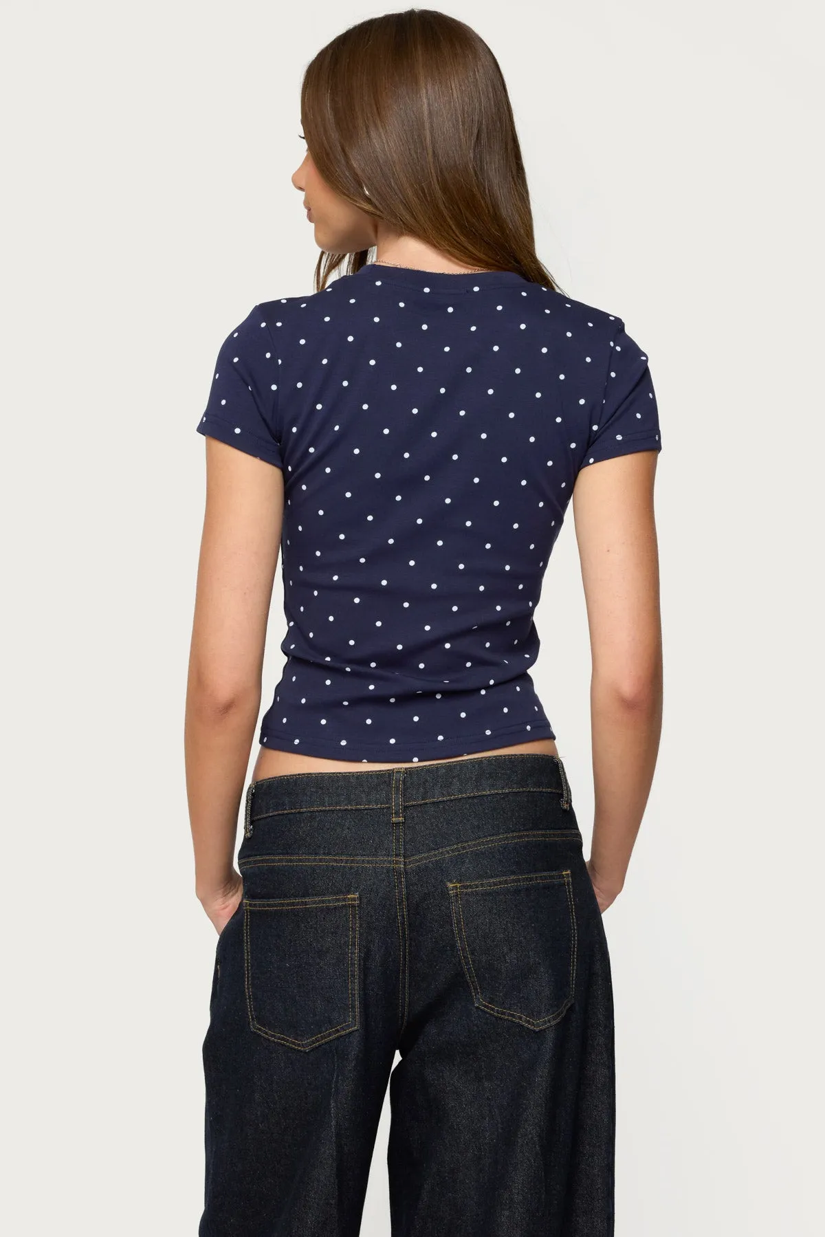 Lorenzo Polka Dot T Shirt sold by Edikted product image thumbnail 5