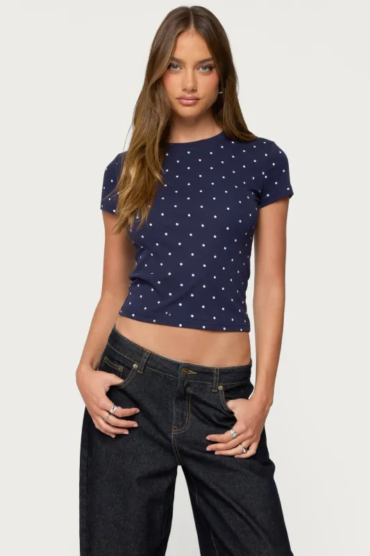 Lorenzo Polka Dot T Shirt made by Edikted