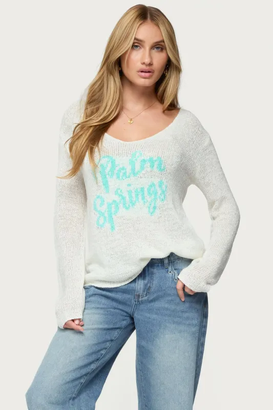 Palm Springs Light Knit Sweater sold by Edikted