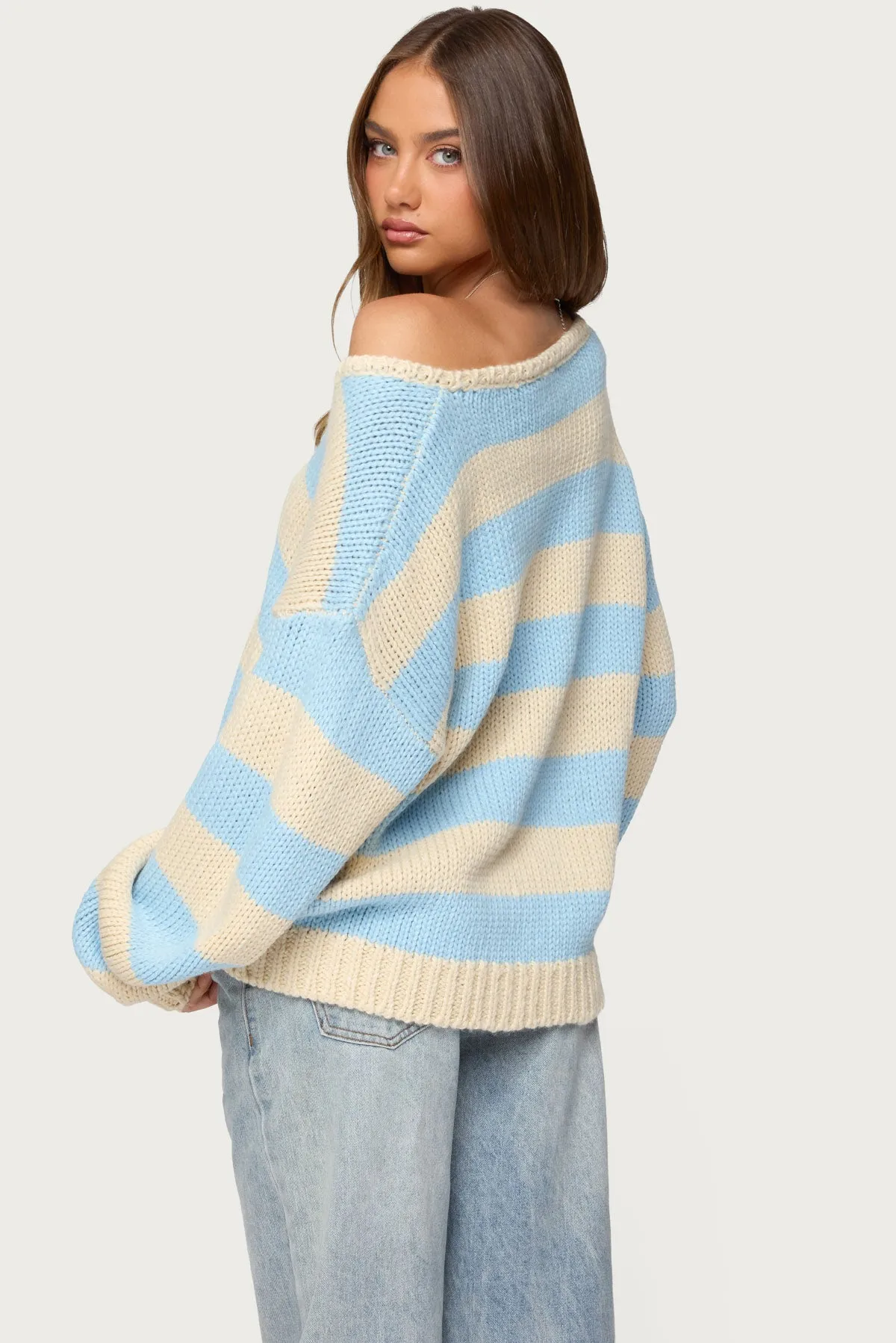 Tracie Striped Oversized Sweater sold by Edikted product image thumbnail 5