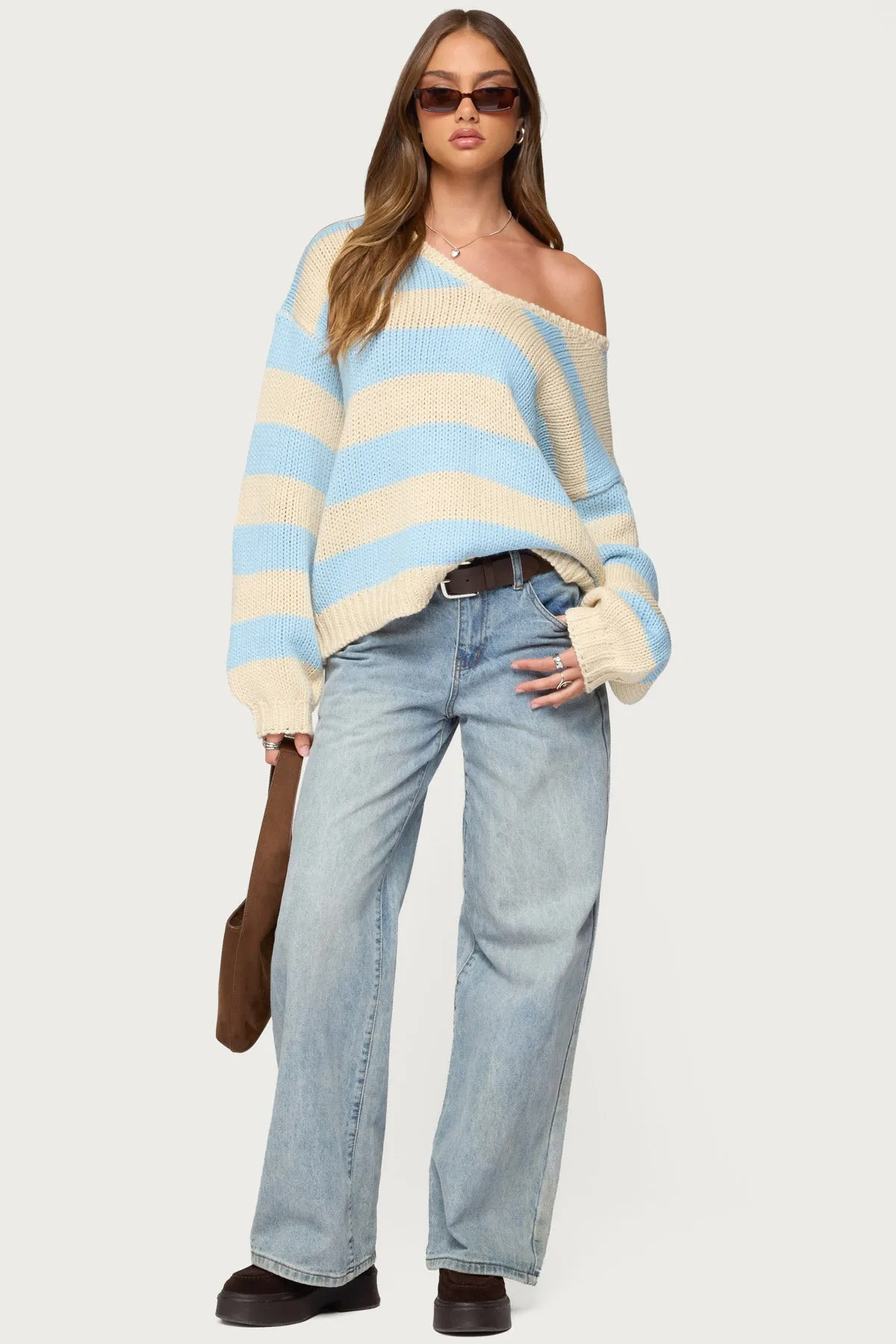 Tracie Striped Oversized Sweater sold by Edikted product image thumbnail 2