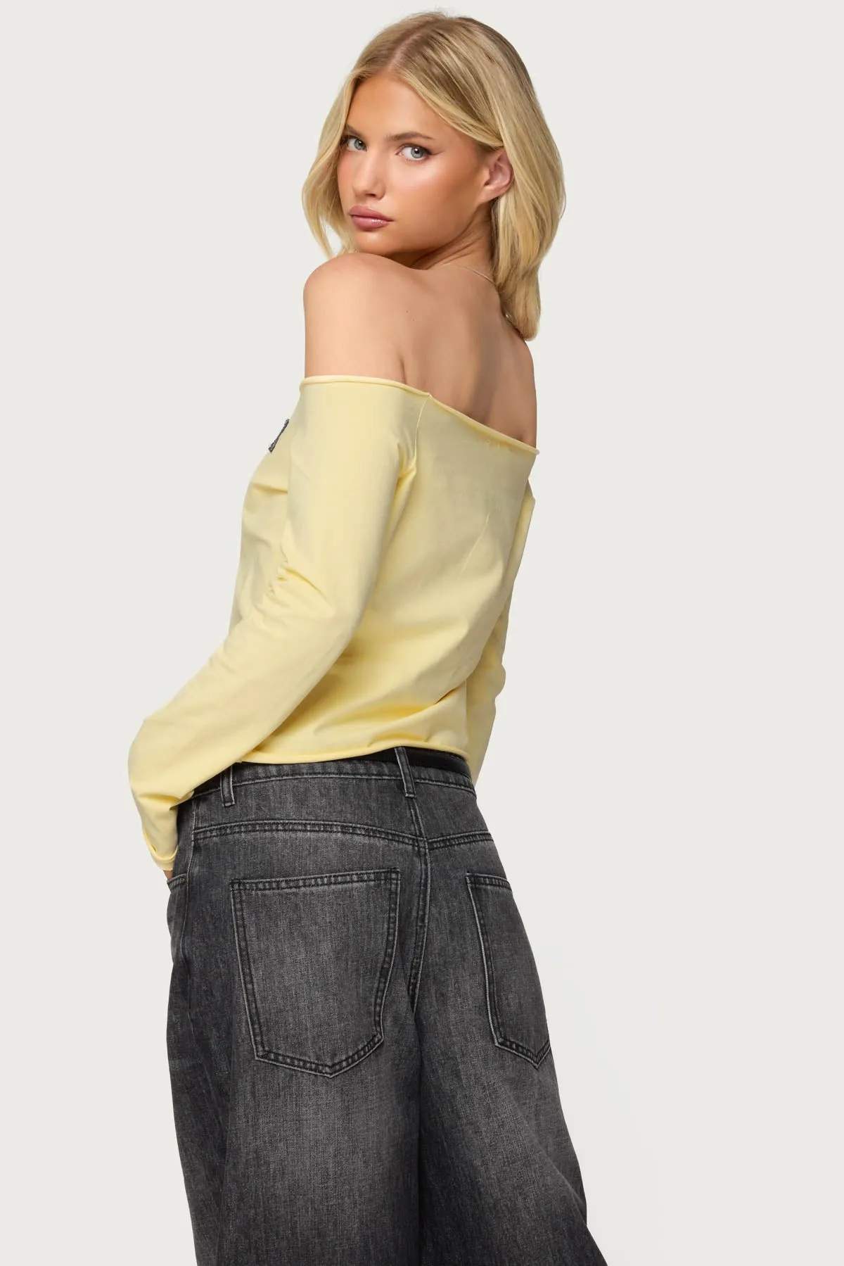 New York Babe Off Shoulder Top sold by Edikted product image thumbnail 5