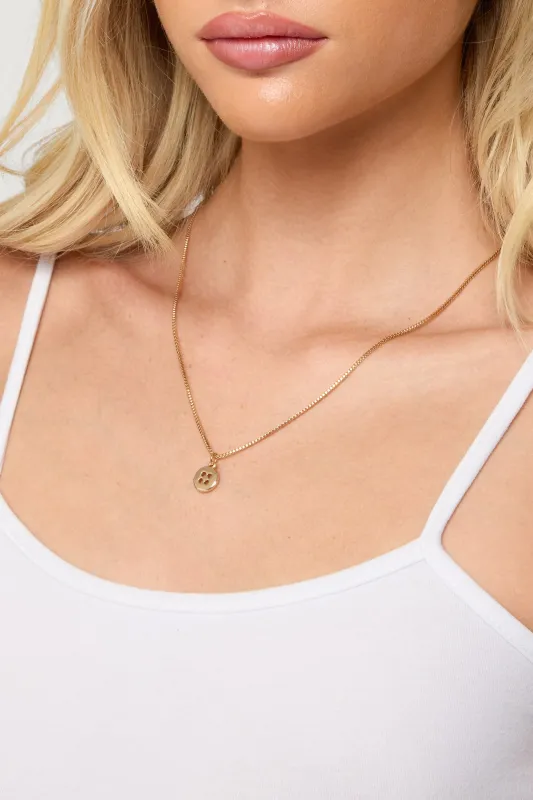 Button Charm Necklace sold by Edikted