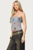 Astra Beaded Sheer Strapless Top sold by Edikted