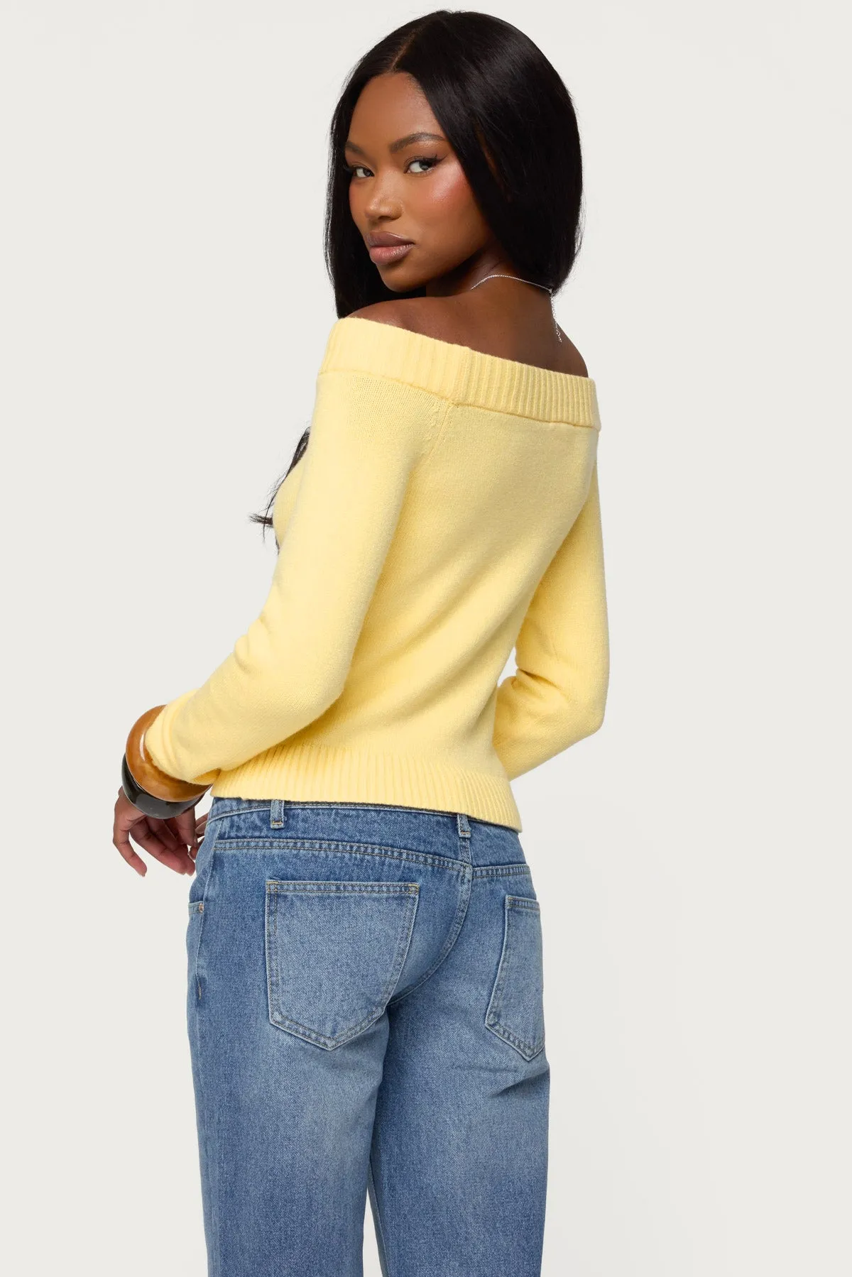 Elona Off Shoulder Knit Top sold by Edikted product image thumbnail 5