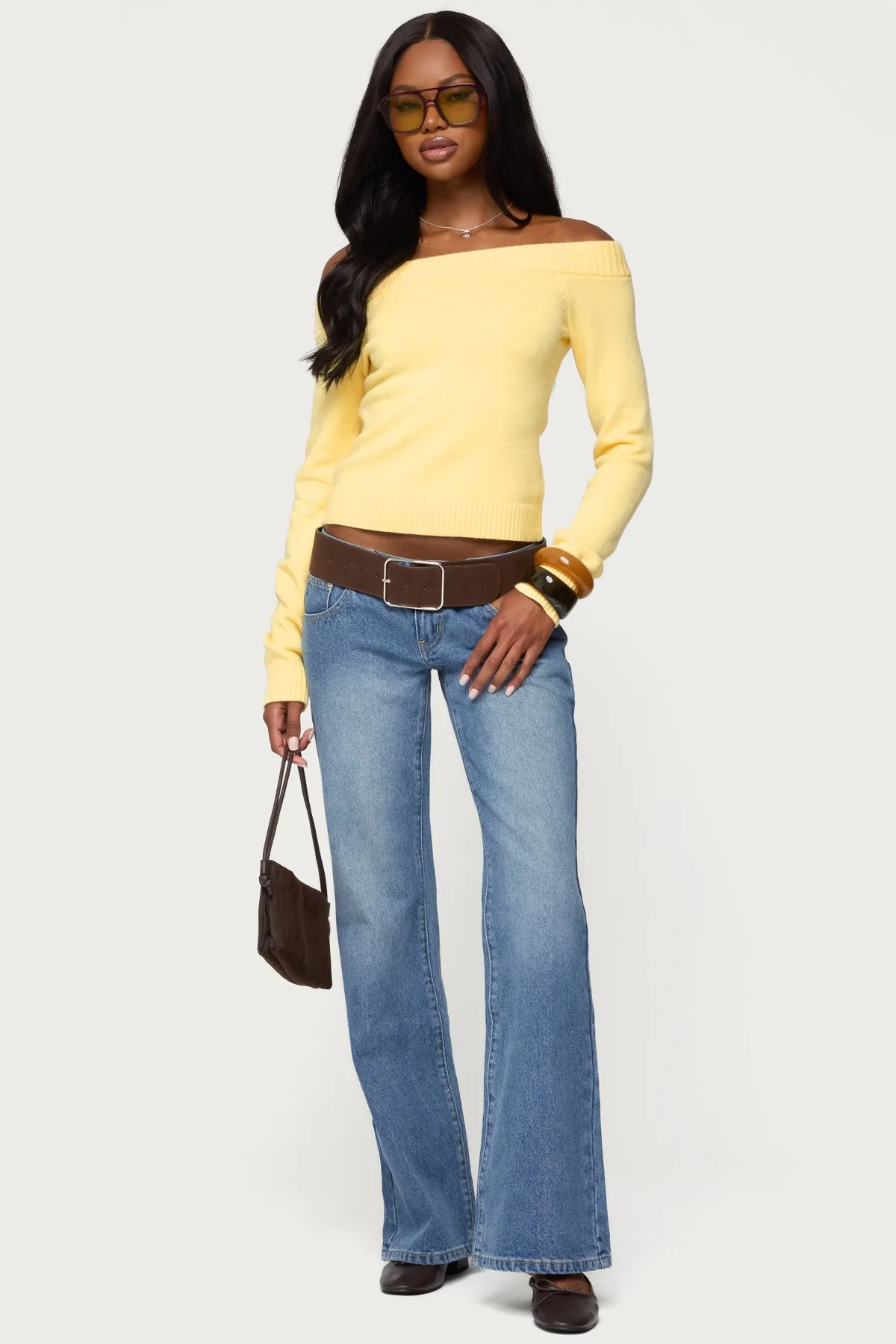 Elona Off Shoulder Knit Top sold by Edikted product image thumbnail 2