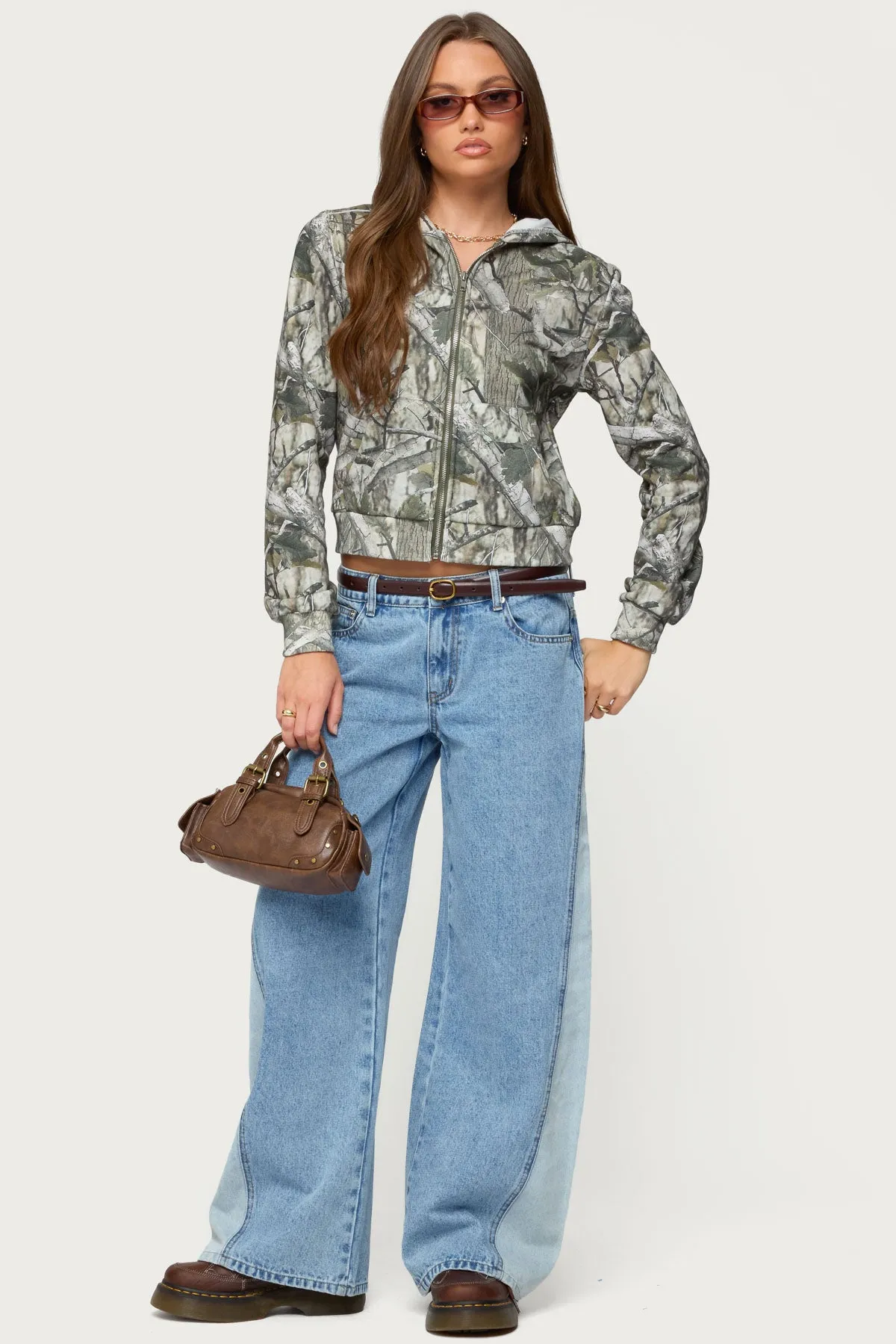 Tayler Camo Zip Up Hoodie sold by Edikted product image thumbnail 2