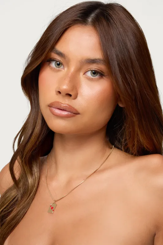 Ace Of Hearts Necklace sold by Edikted