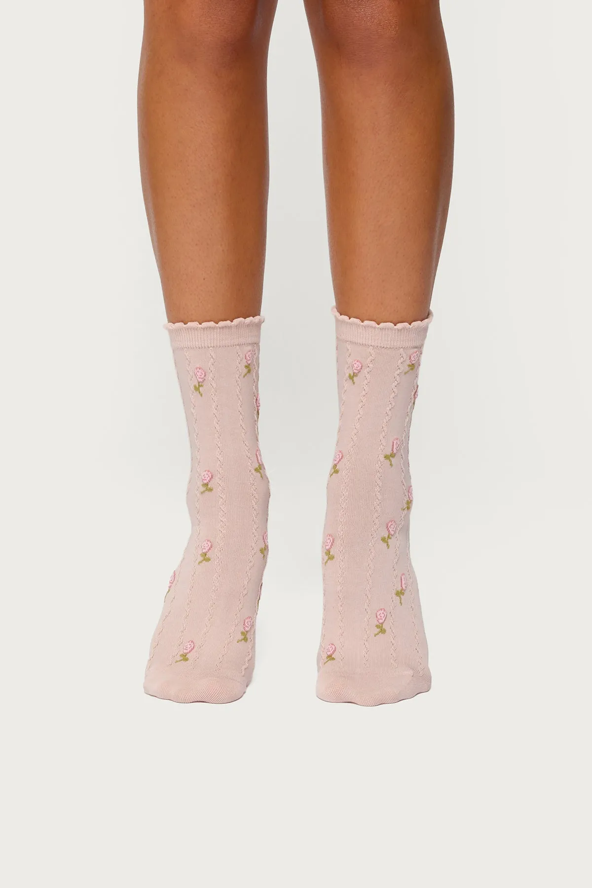 Embroidered Rose Socks sold by Edikted product image thumbnail 2