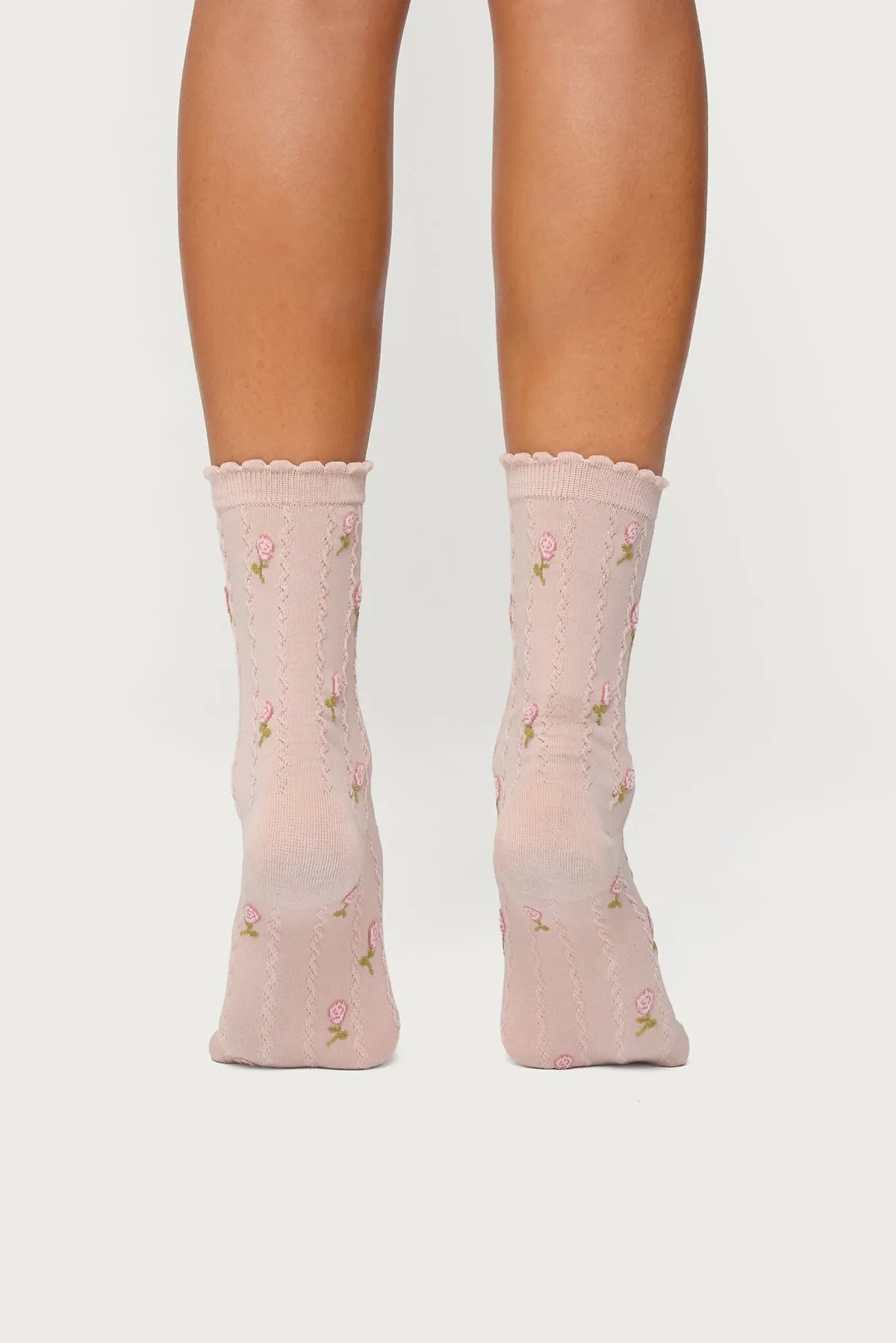 Embroidered Rose Socks sold by Edikted product image thumbnail 3