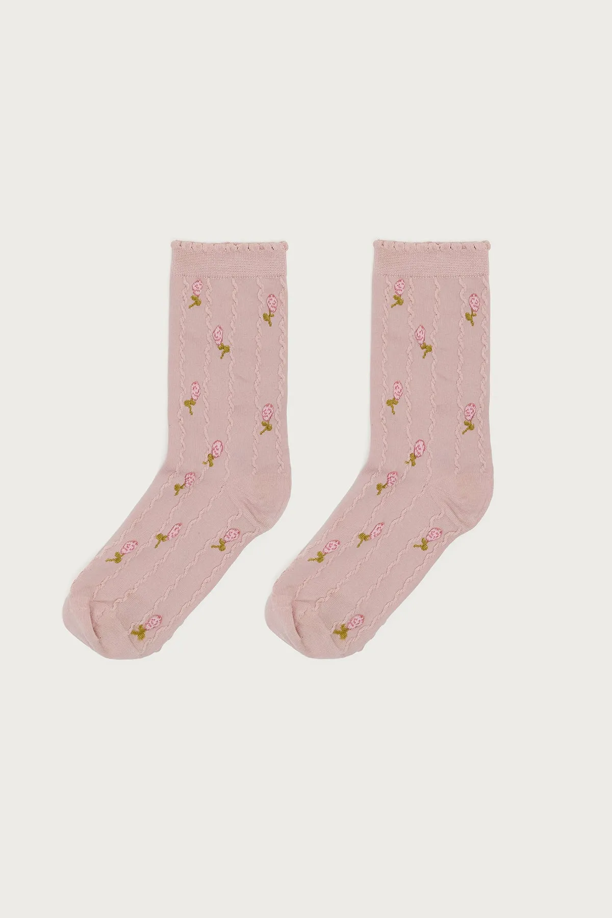Embroidered Rose Socks sold by Edikted product image thumbnail 4