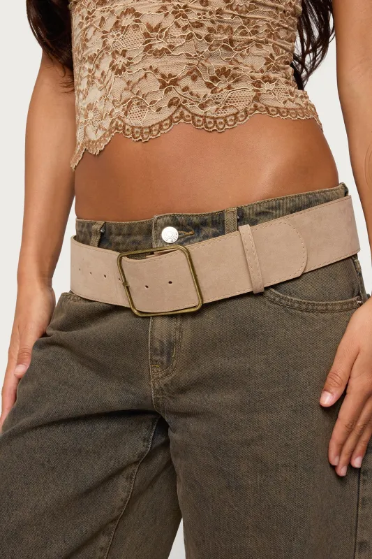 Chunky Faux Suede Belt sold by Edikted