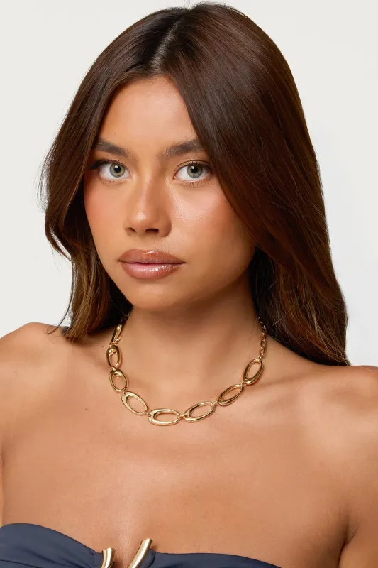 Oval Chain Necklace sold by Edikted