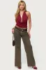 Irina Stud Cowl Neck Halter Top sold by Edikted