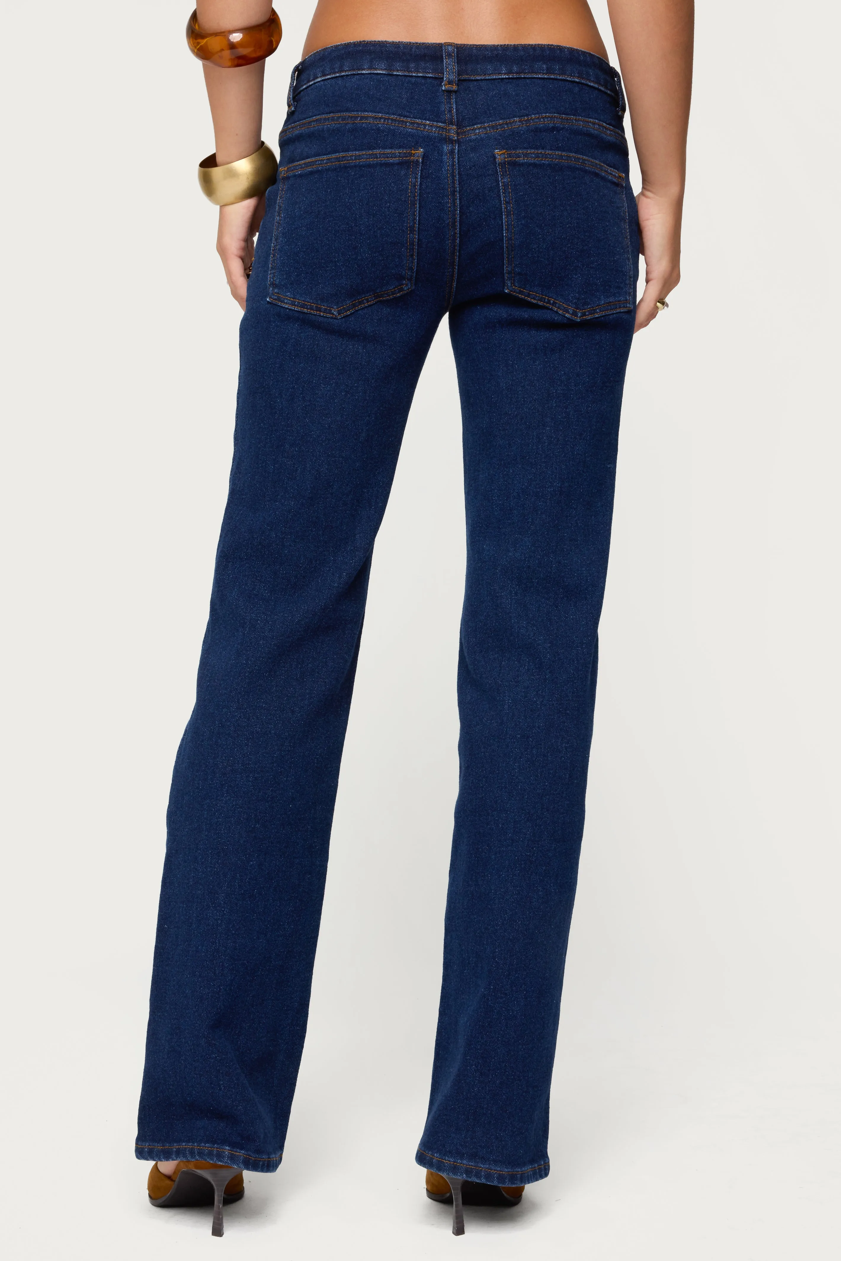Jemima Contrast Stitch Low Rise Jeans sold by Edikted product image thumbnail 5