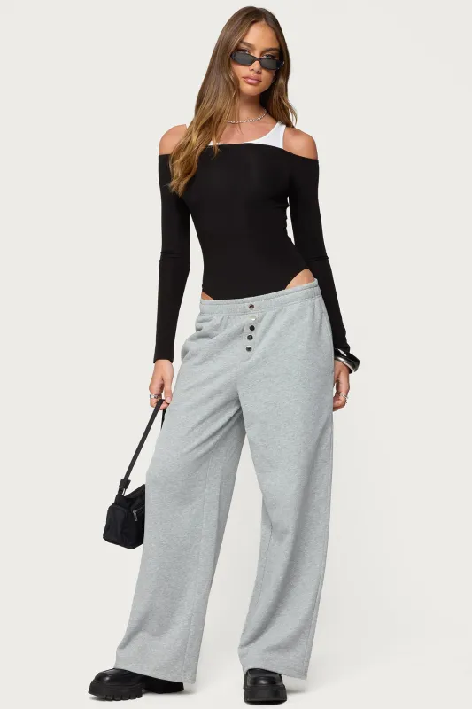 Lorelle Wide Leg Sweatpants sold by Edikted
