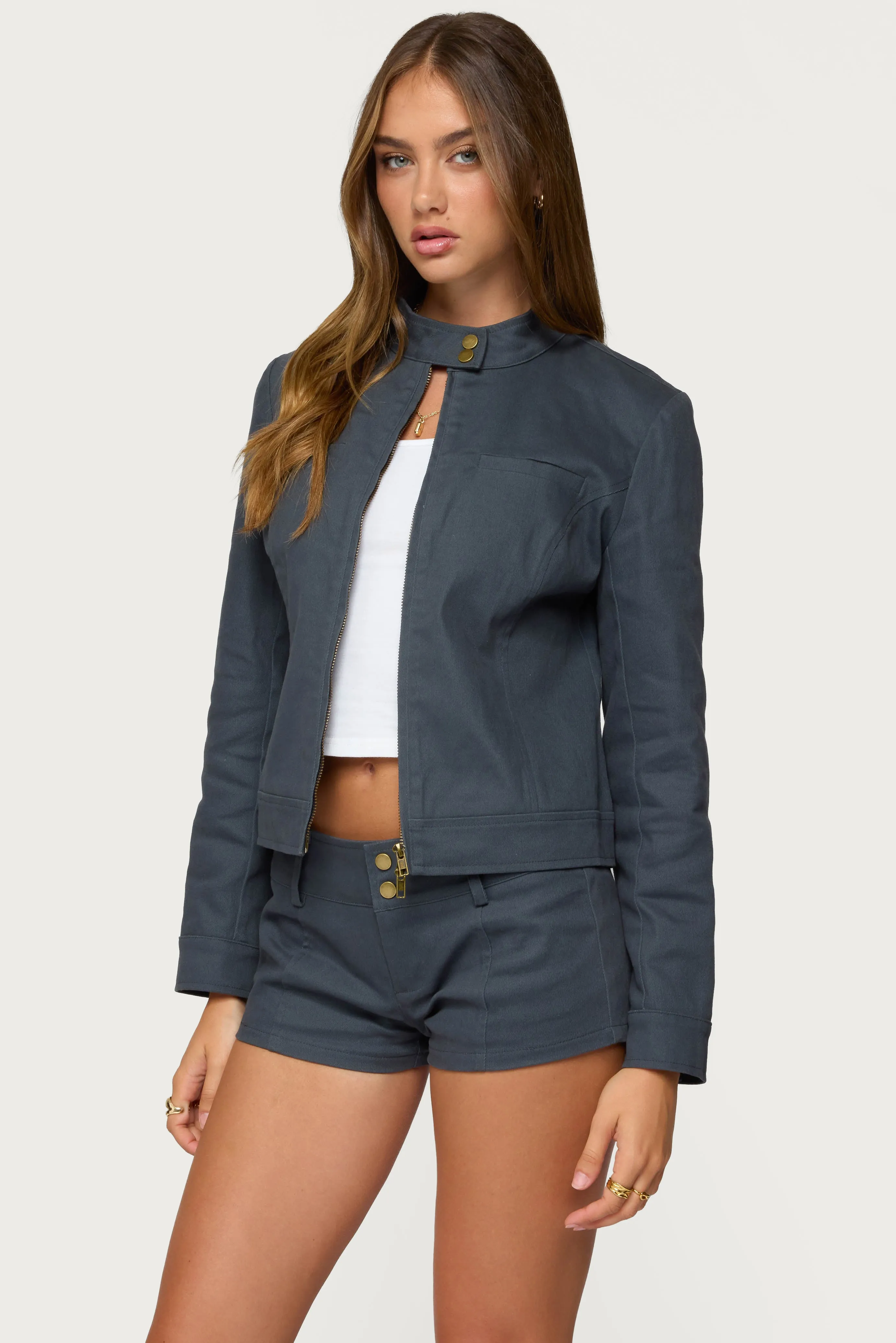 Kayra Moto Jacket sold by Edikted product image thumbnail 3