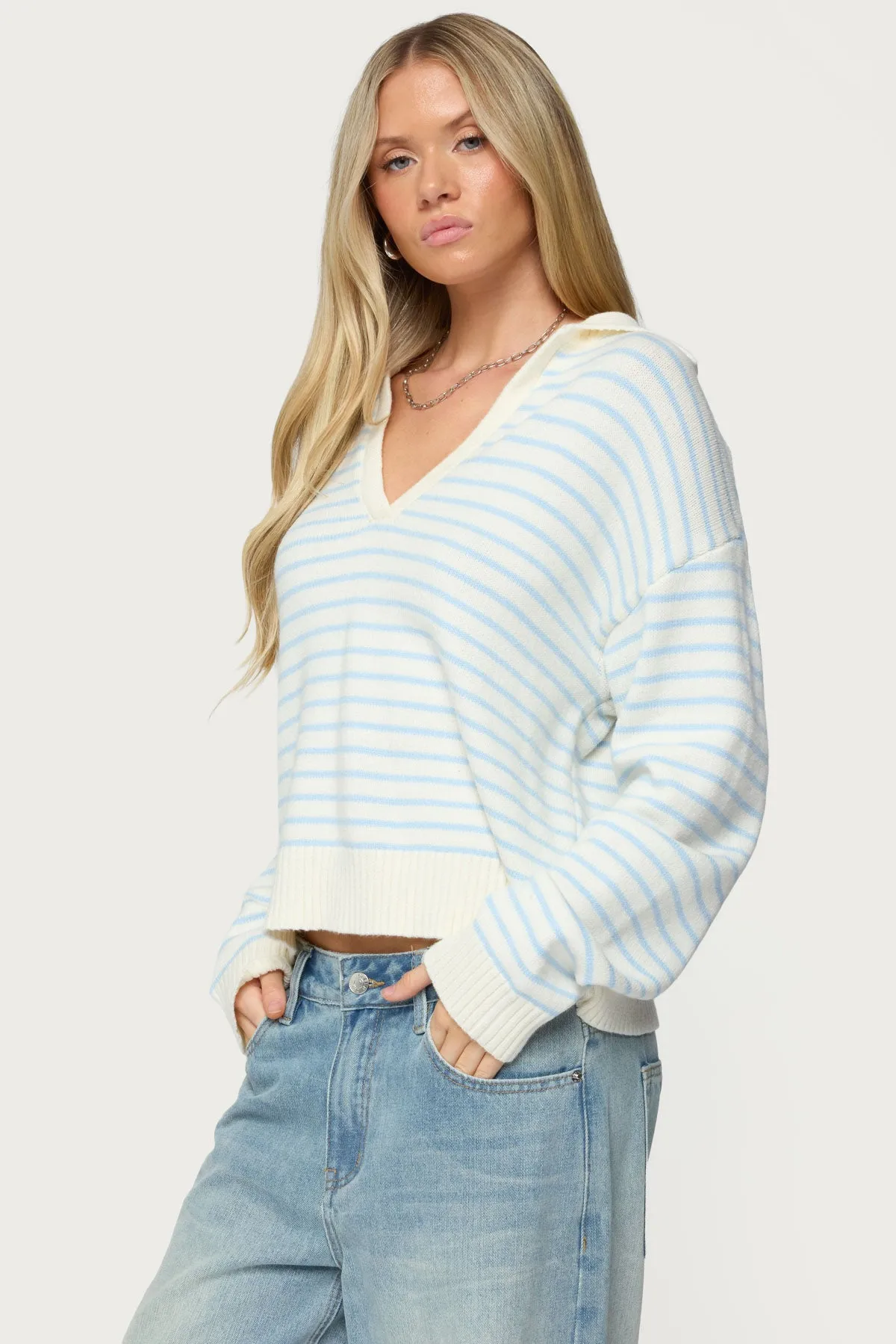 Copenhagen Oversized Striped Sweater sold by Edikted product image thumbnail 3
