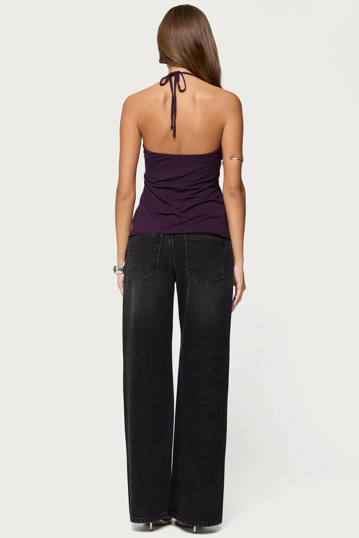 Lorenna Split Front Halter Top sold by Edikted product image thumbnail 5