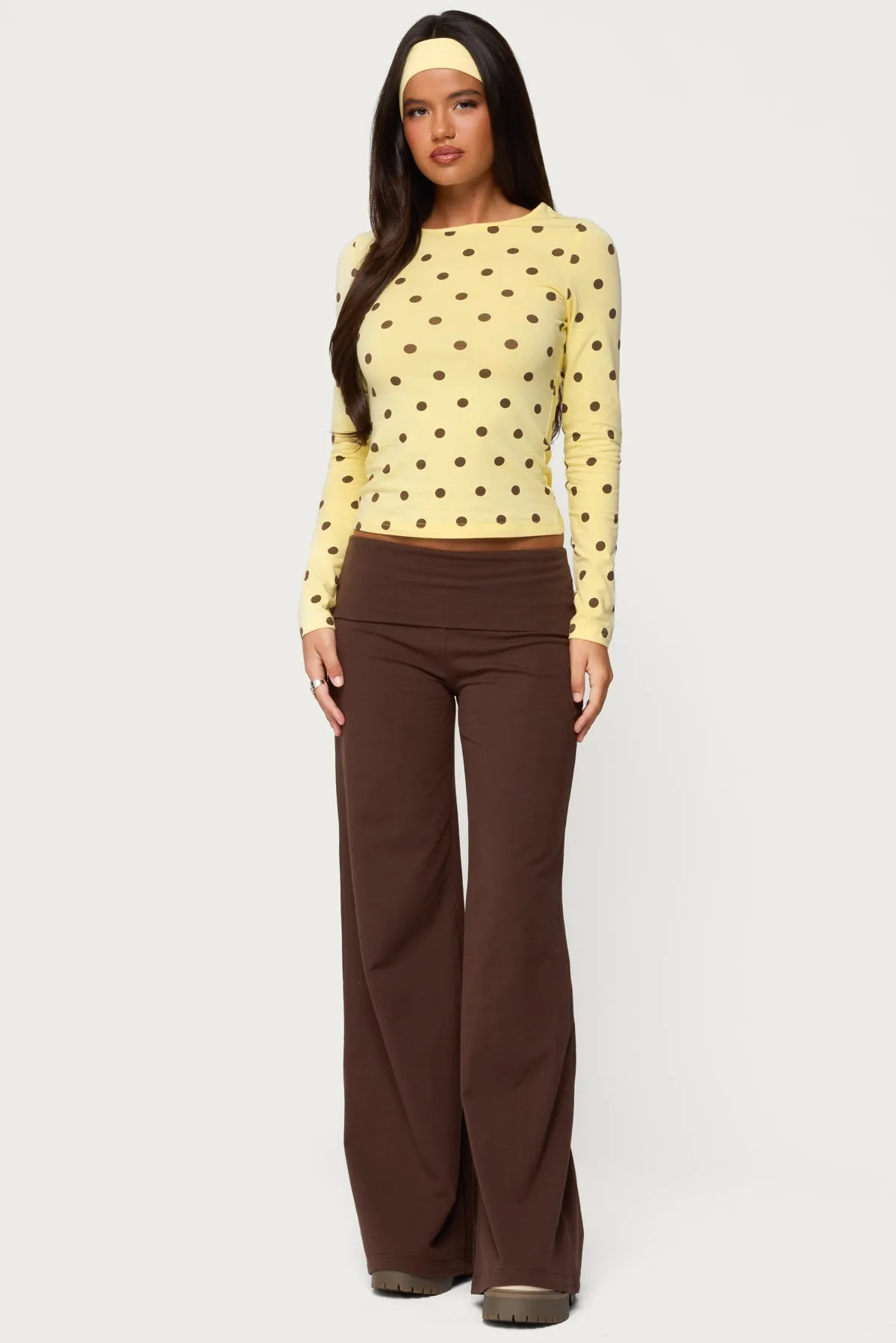 Maricelle Polka Dot Long Sleeve T Shirt sold by Edikted product image thumbnail 2
