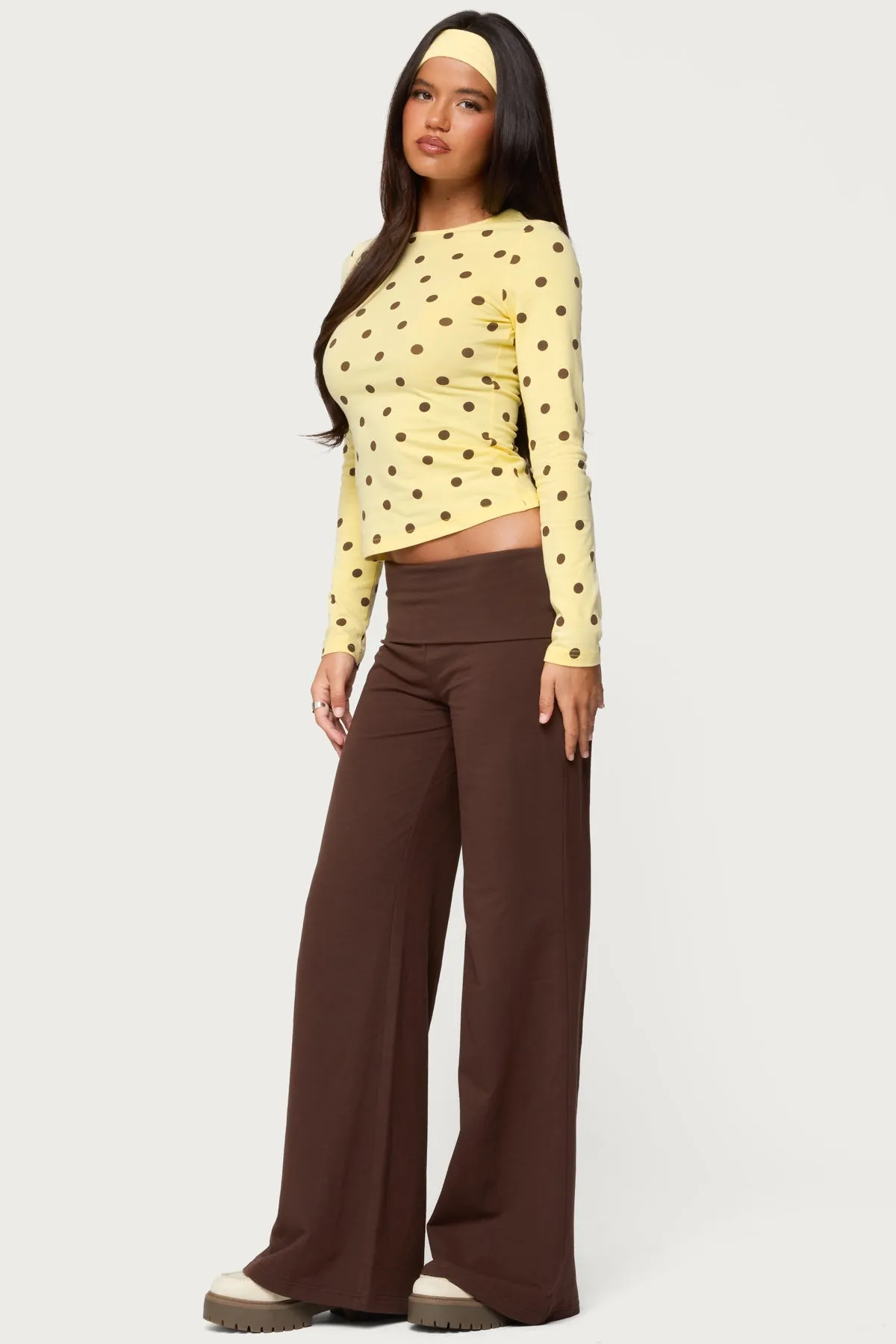 Maricelle Polka Dot Long Sleeve T Shirt sold by Edikted product image thumbnail 4