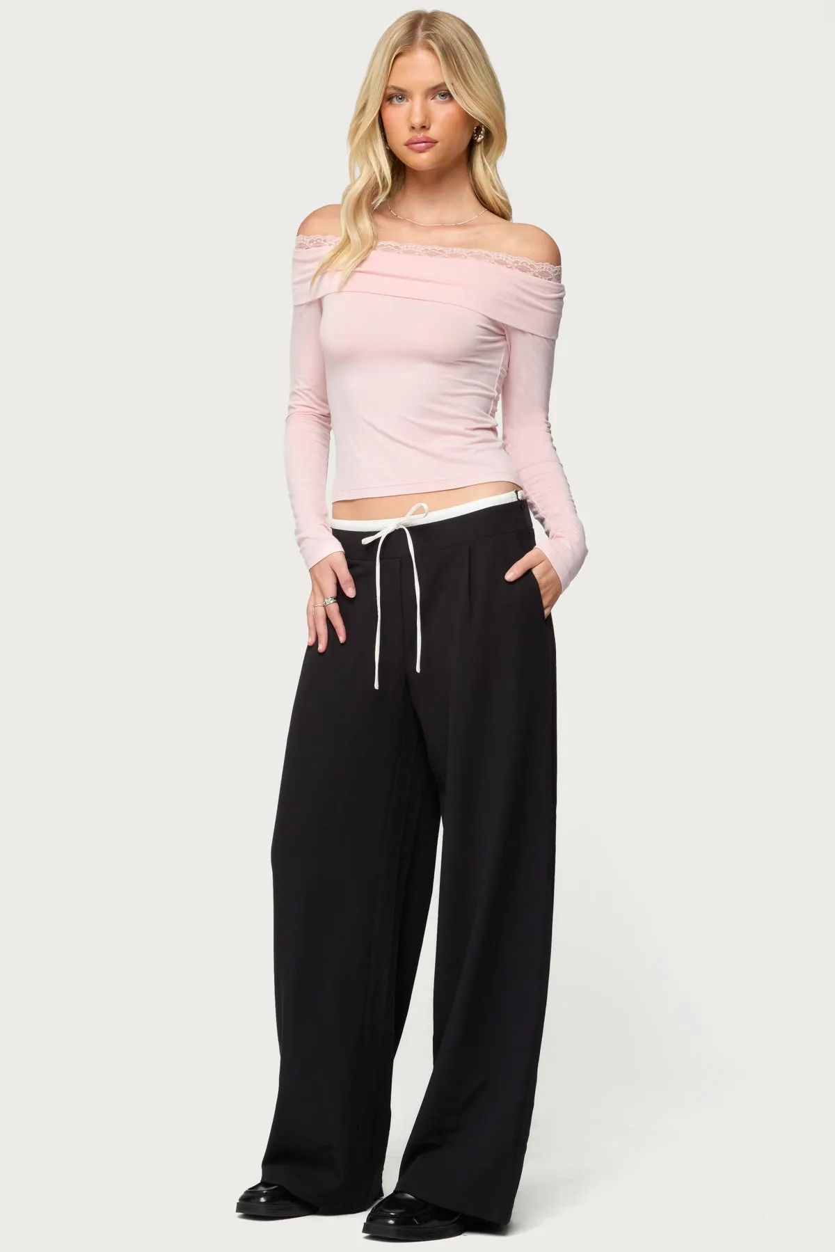 Janus Lacey Fold Over Top sold by Edikted product image thumbnail 4