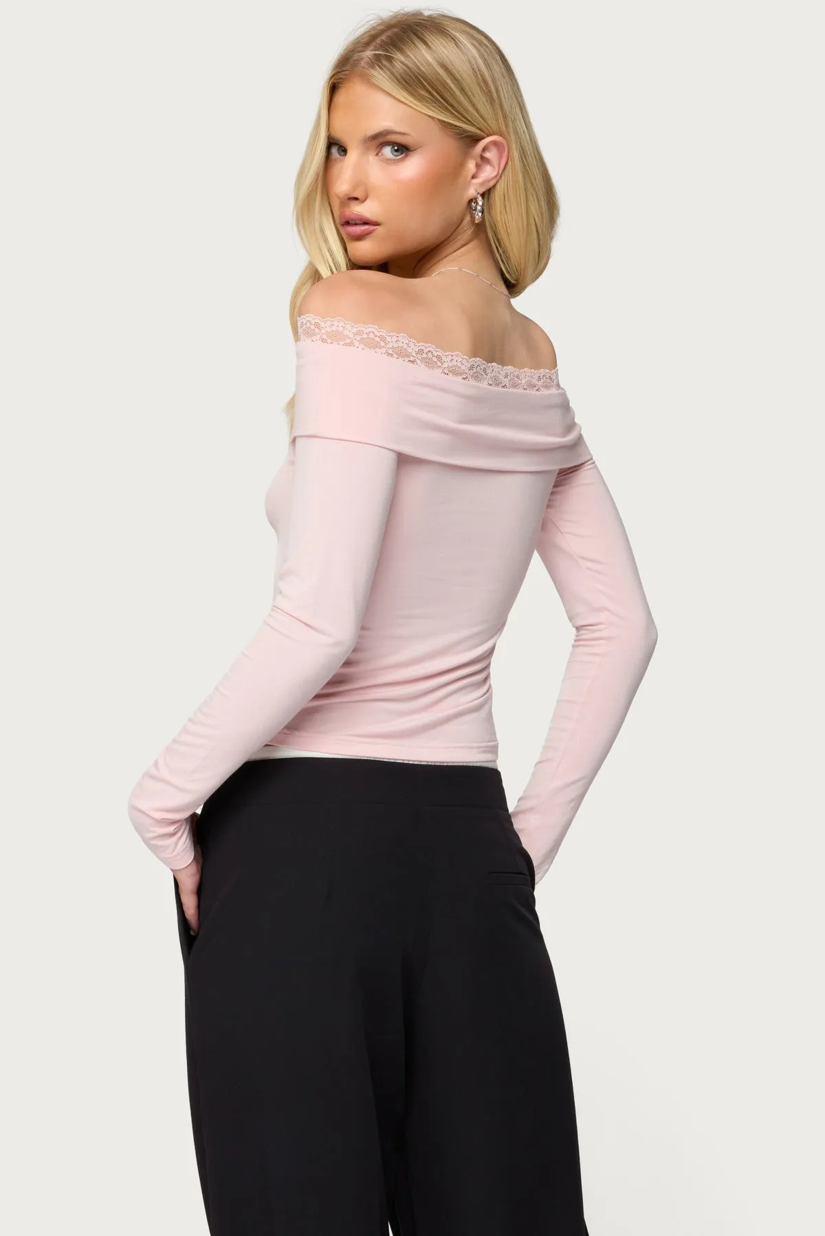 Janus Lacey Fold Over Top sold by Edikted product image thumbnail 5