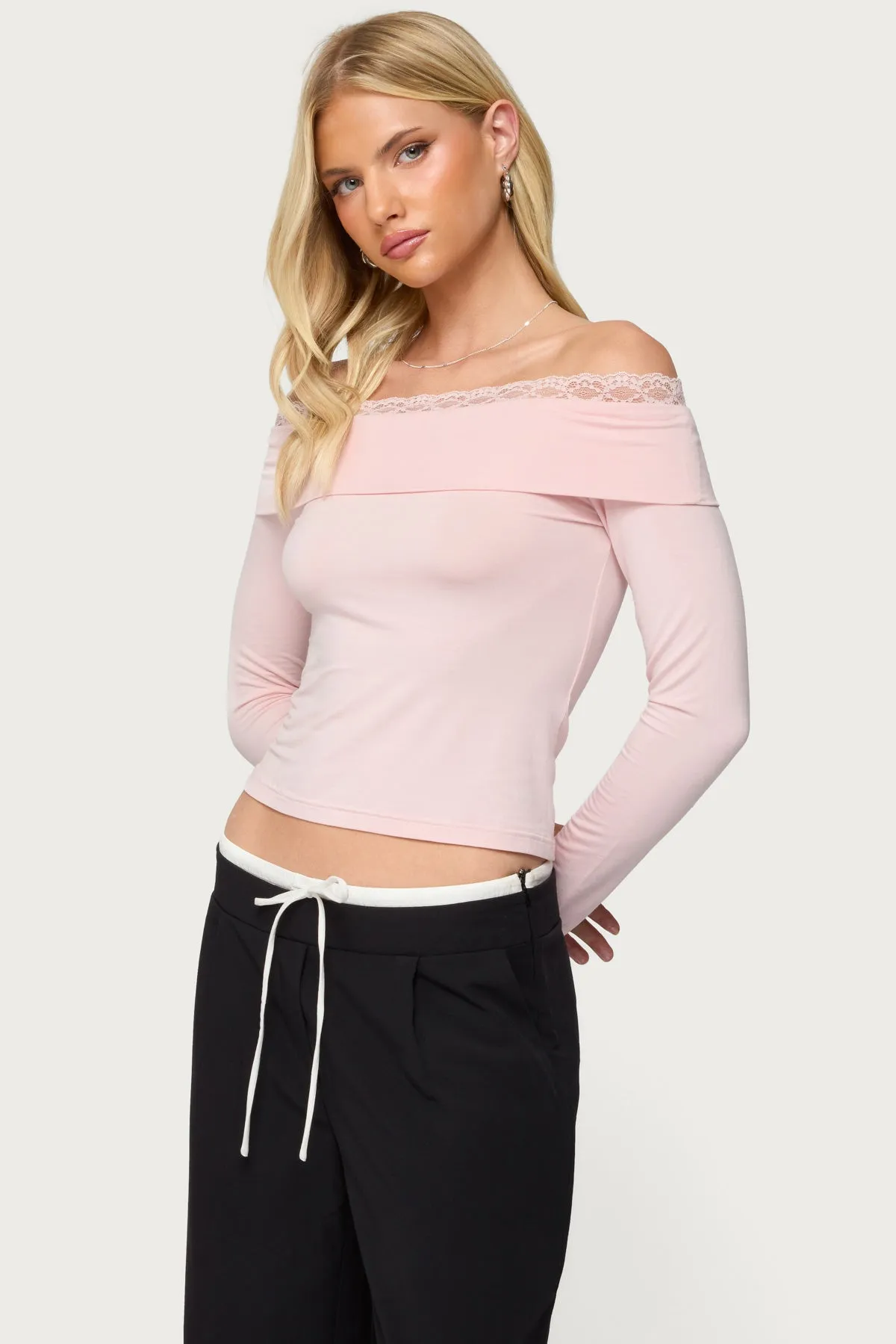 Janus Lacey Fold Over Top sold by Edikted product image thumbnail 3