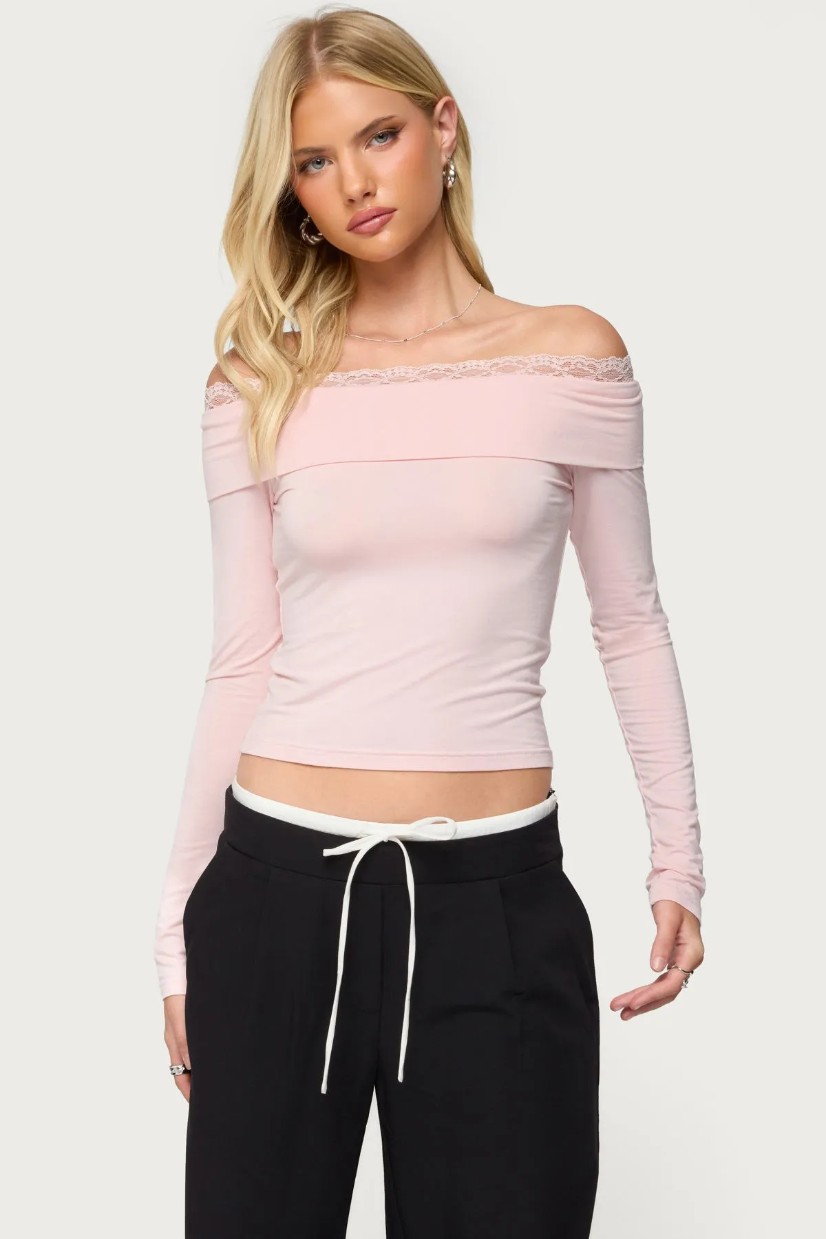 Janus Lacey Fold Over Top sold by Edikted