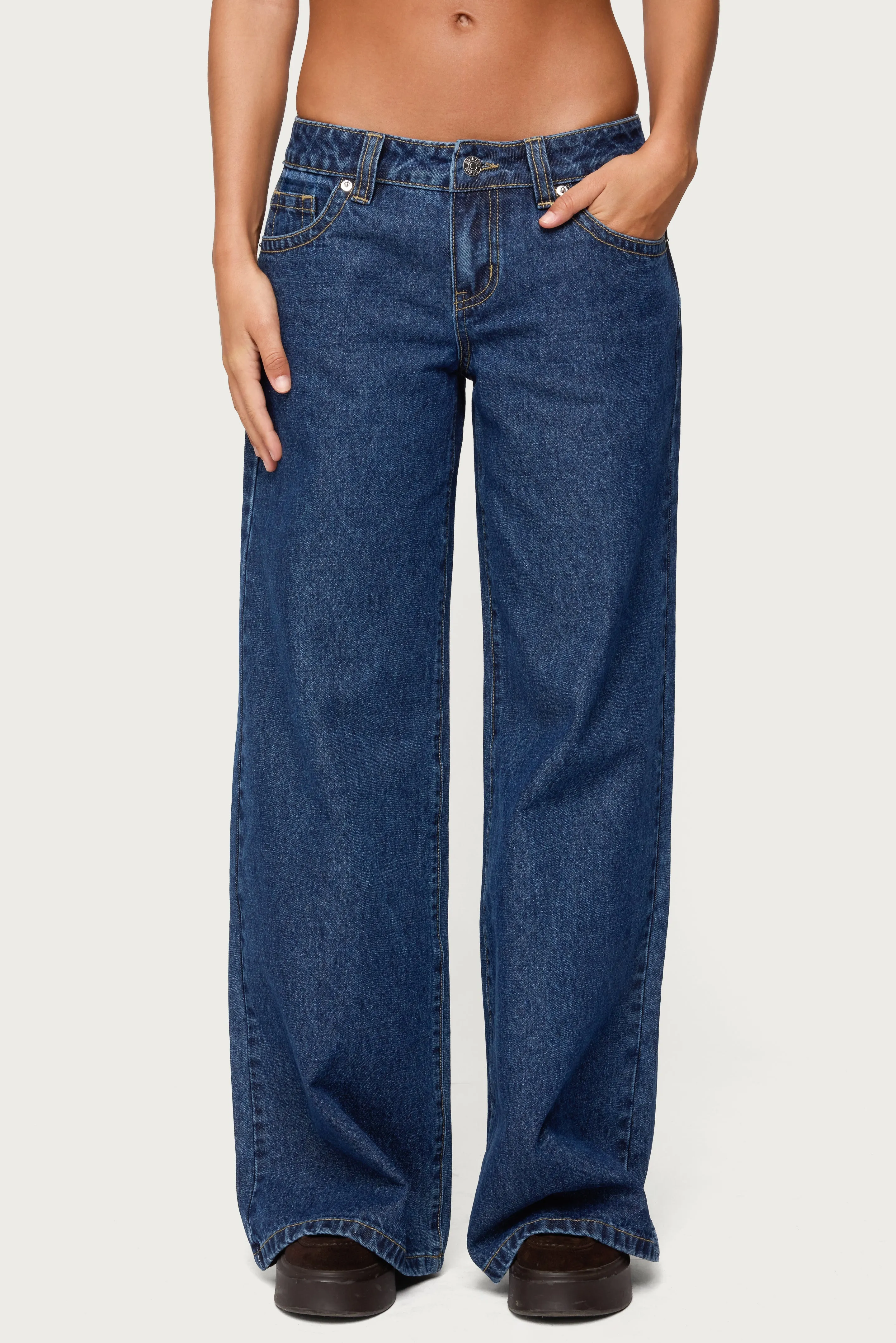Raiyne Low Rise Wide Leg Jeans sold by Edikted product image thumbnail 2