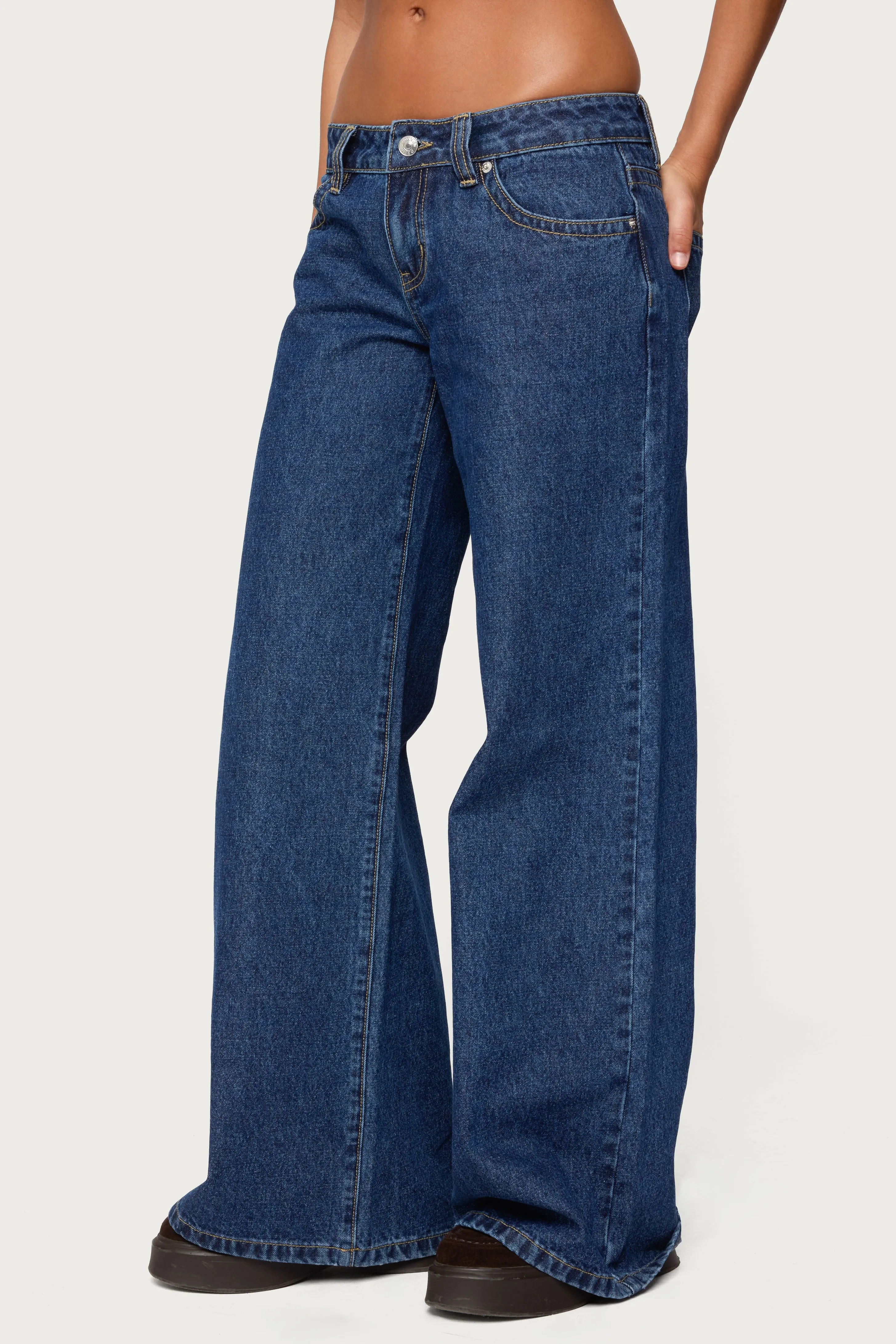 Raiyne Low Rise Wide Leg Jeans sold by Edikted product image thumbnail 3
