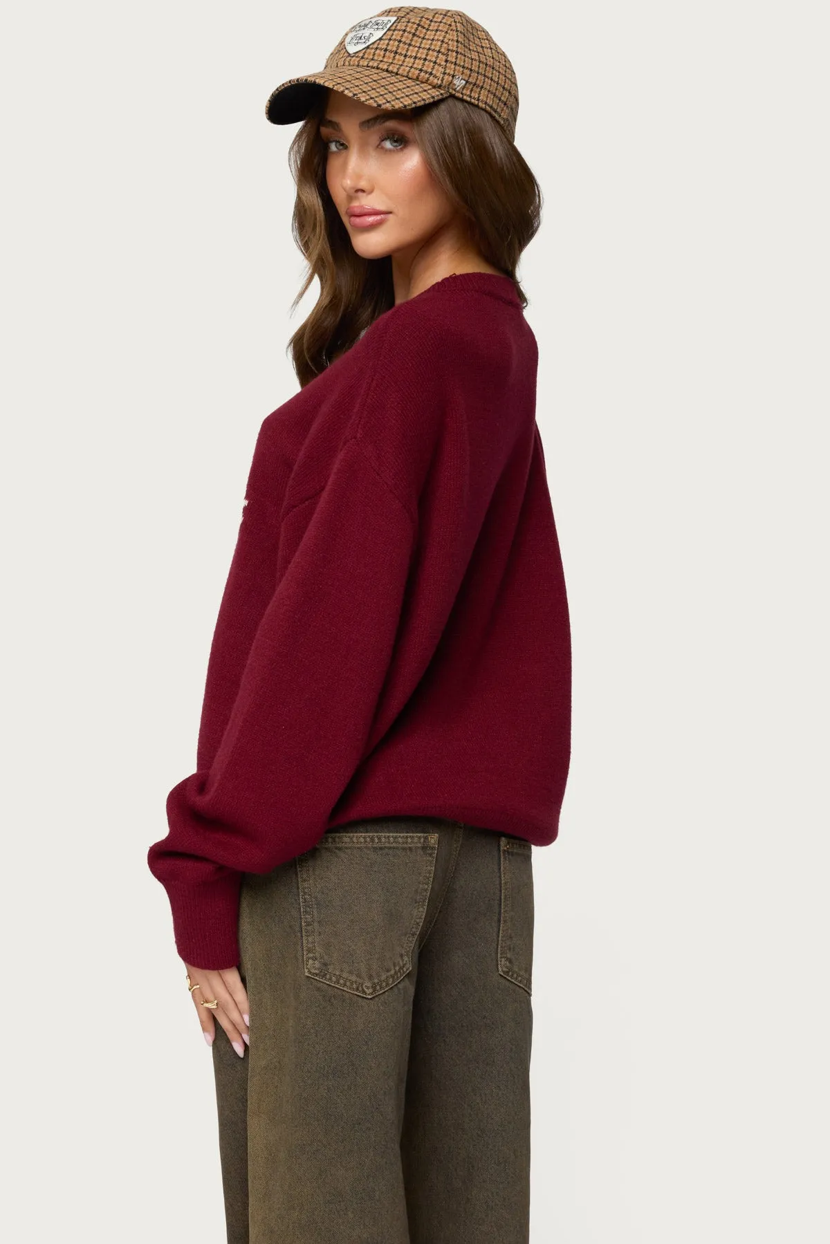 Swan Oversized Knit Sweater sold by Edikted product image thumbnail 5