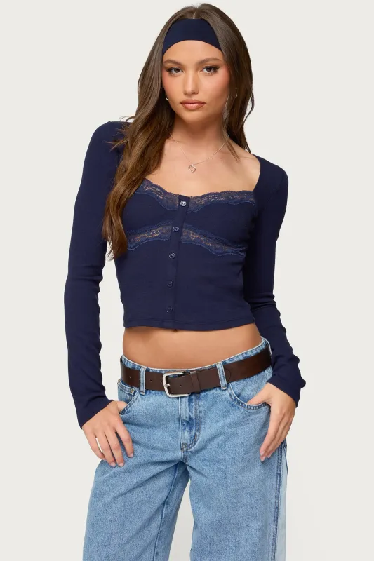 Kathi Lacey Long Sleeve Top sold by Edikted