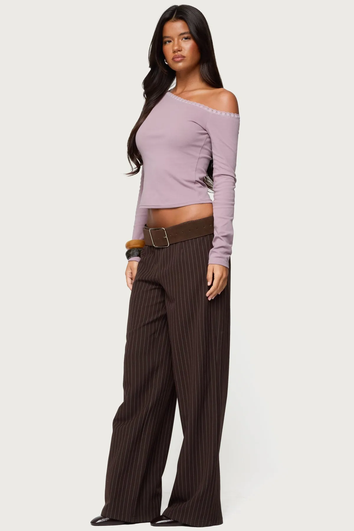 Emmiline Lacey Off Shoulder Top sold by Edikted product image thumbnail 4