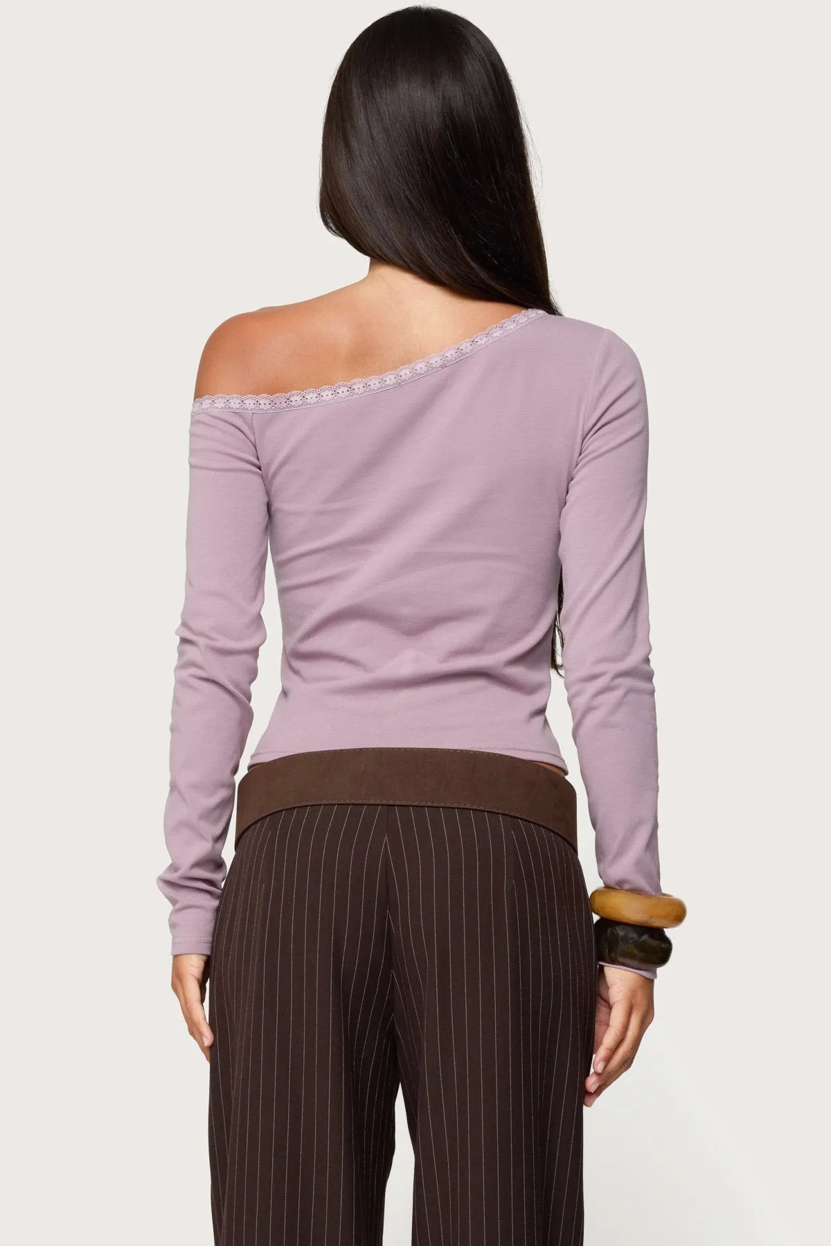 Emmiline Lacey Off Shoulder Top sold by Edikted product image thumbnail 5