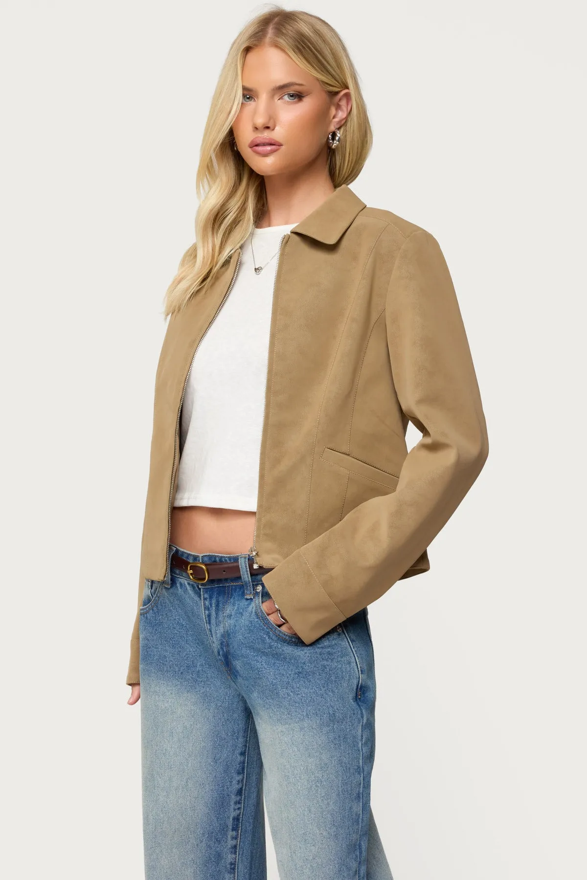 Cozette Faux Leather Jacket sold by Edikted product image thumbnail 3