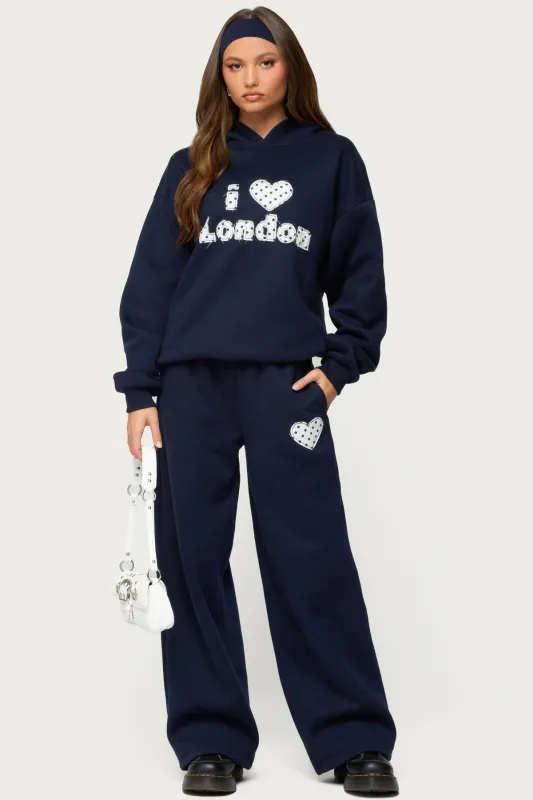 I Heart London Sweatpants sold by Edikted