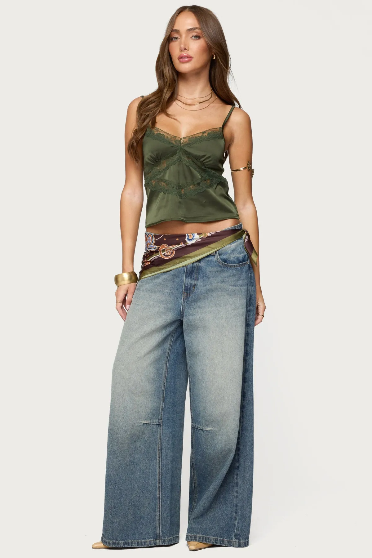 Tamar Satin Effect Tank Top sold by Edikted product image thumbnail 5